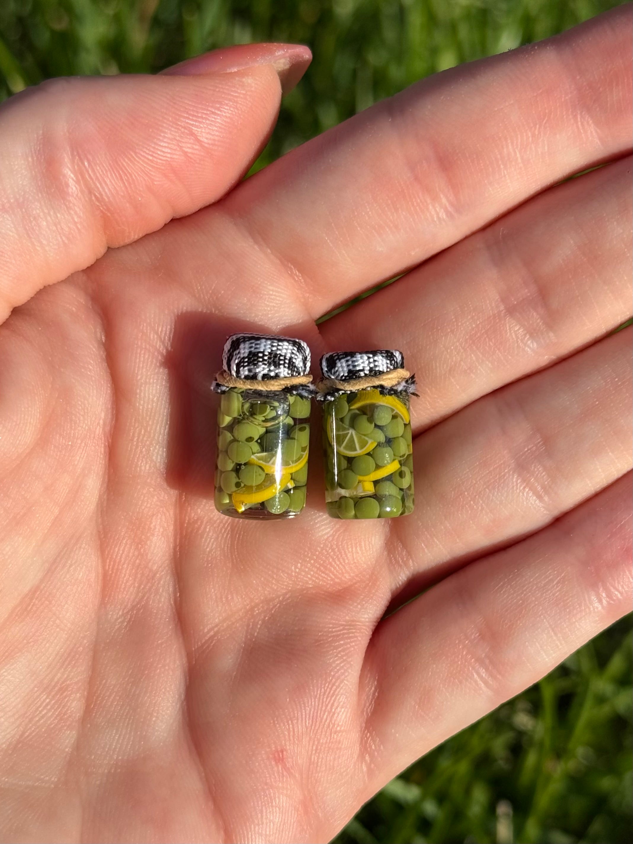 Castelvetrano Olives Jar Earrings