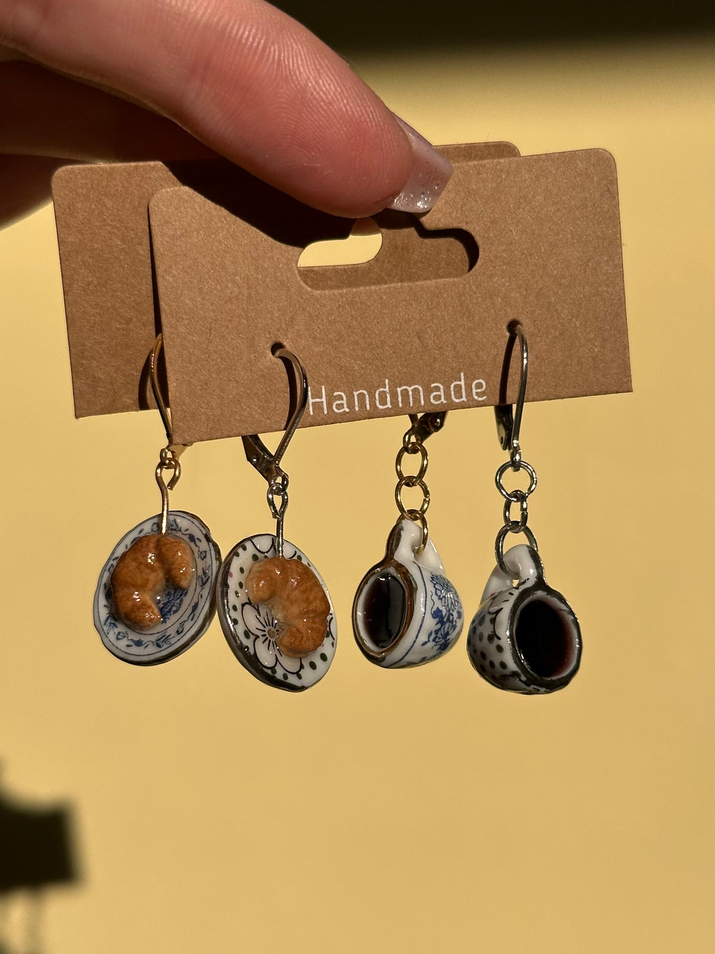 Coffee & Croissant Earrings