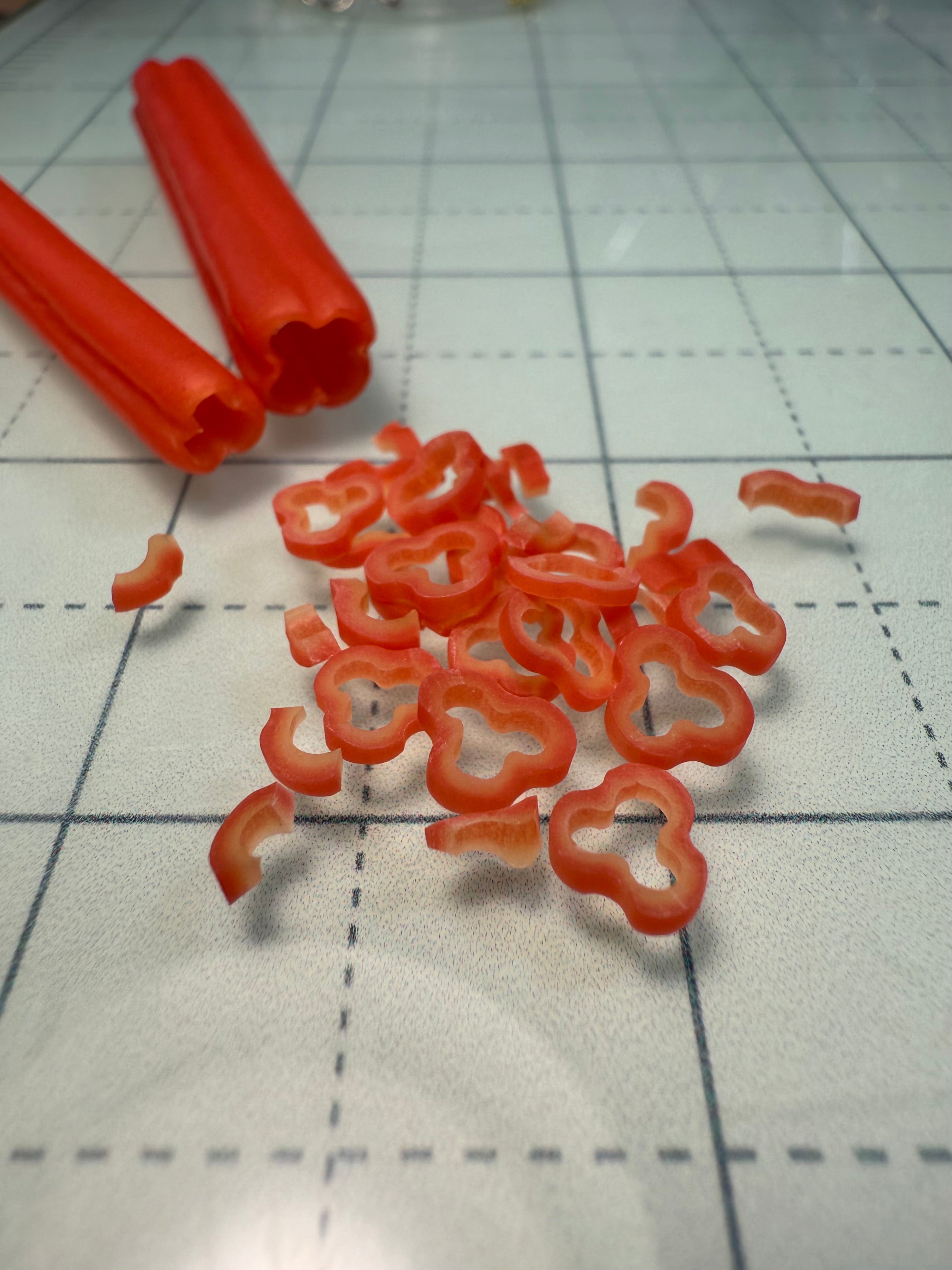 Red Bell Pepper Strips Jar Earrings