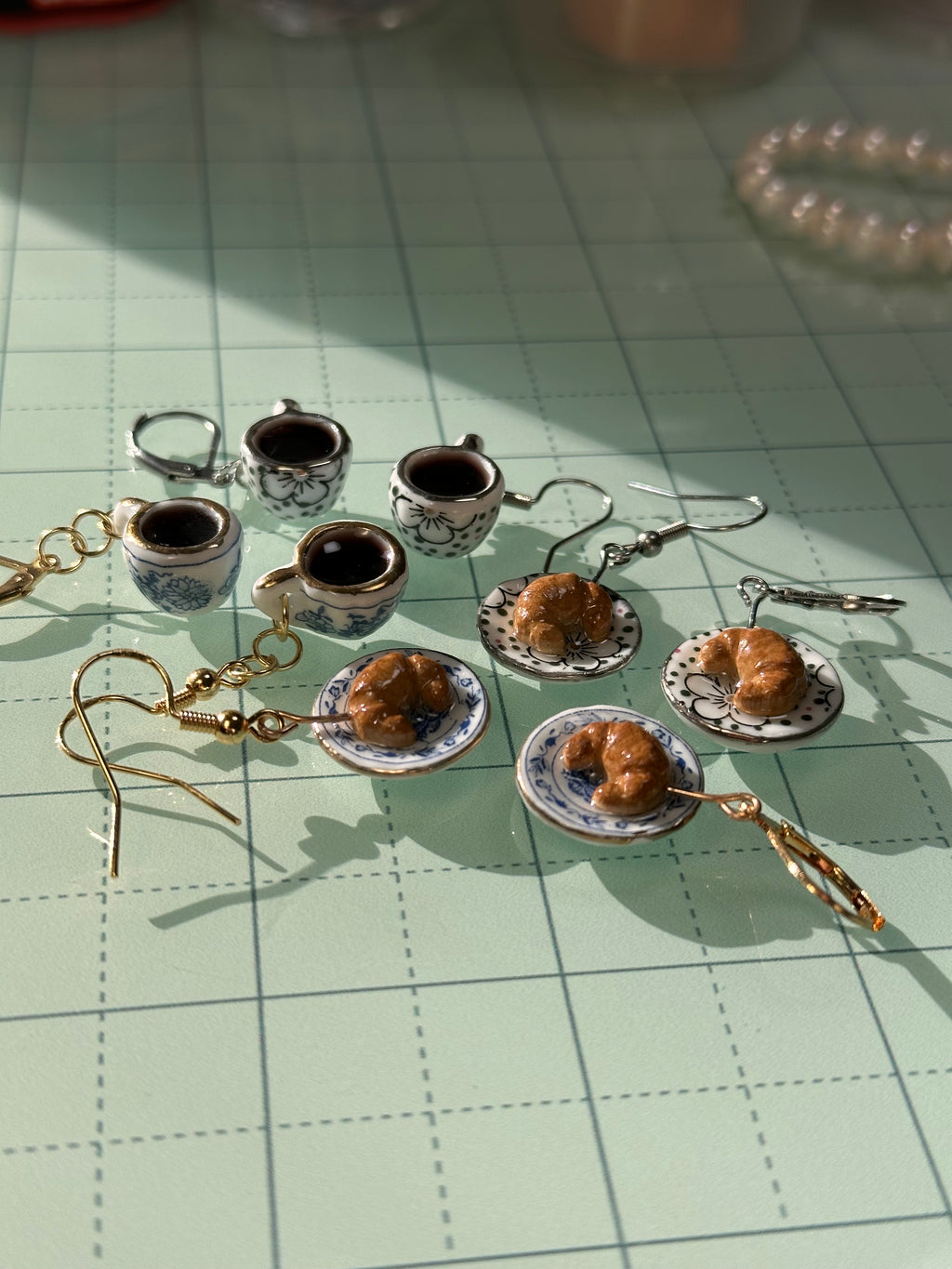 Coffee & Croissant Earrings