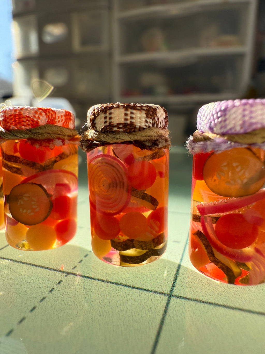 Pickled Summer Salad Jar Earrings