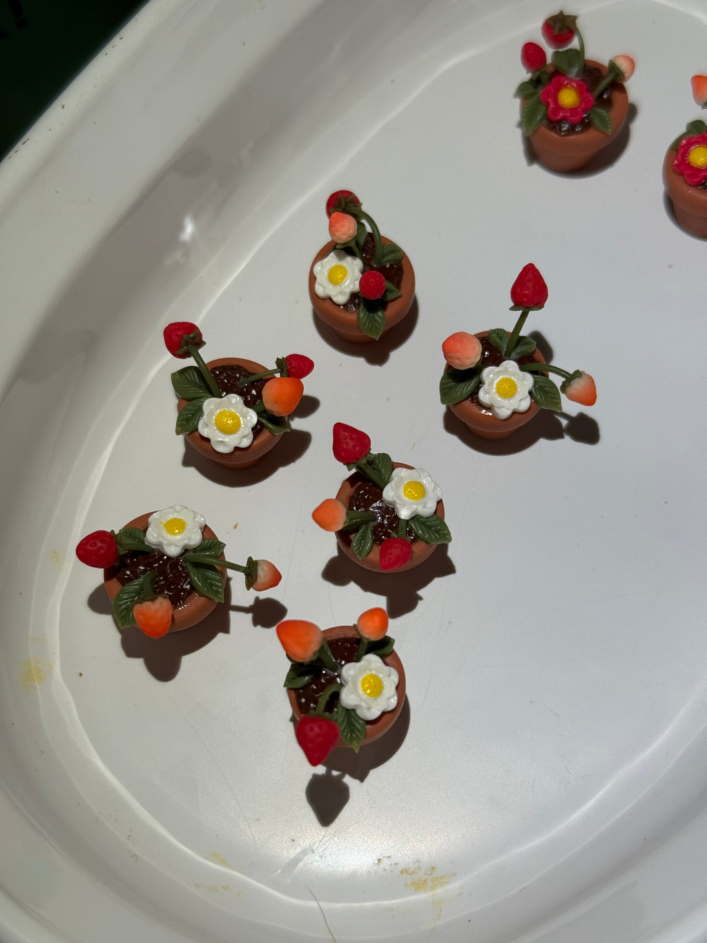 Potted Strawberry Plant Earrings