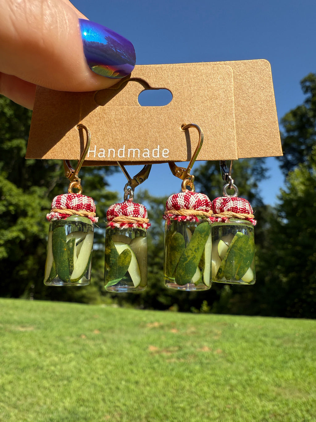 Pickle Spears Jar Earrings