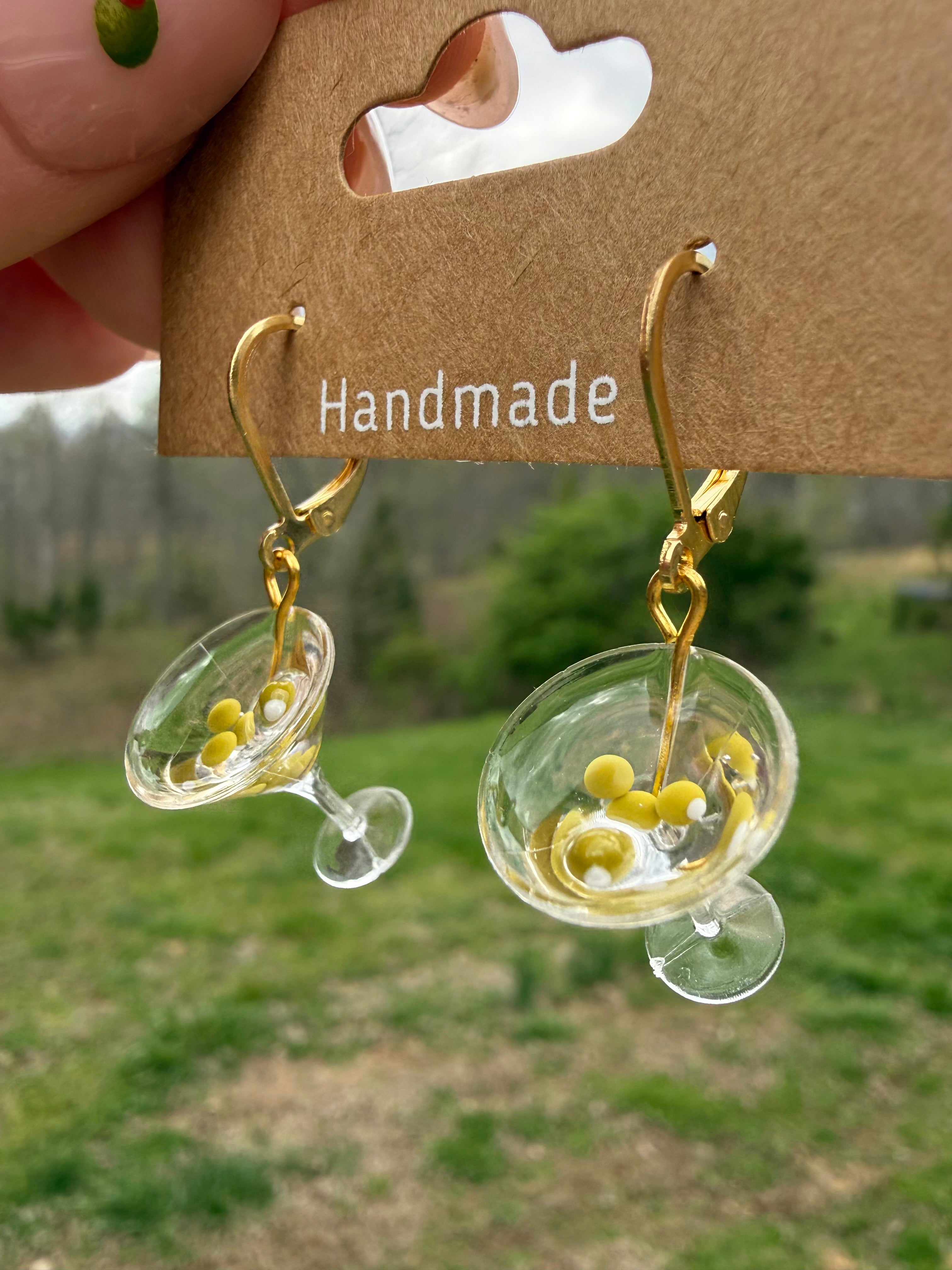 Bleu Cheese Dirty Martini Earrings