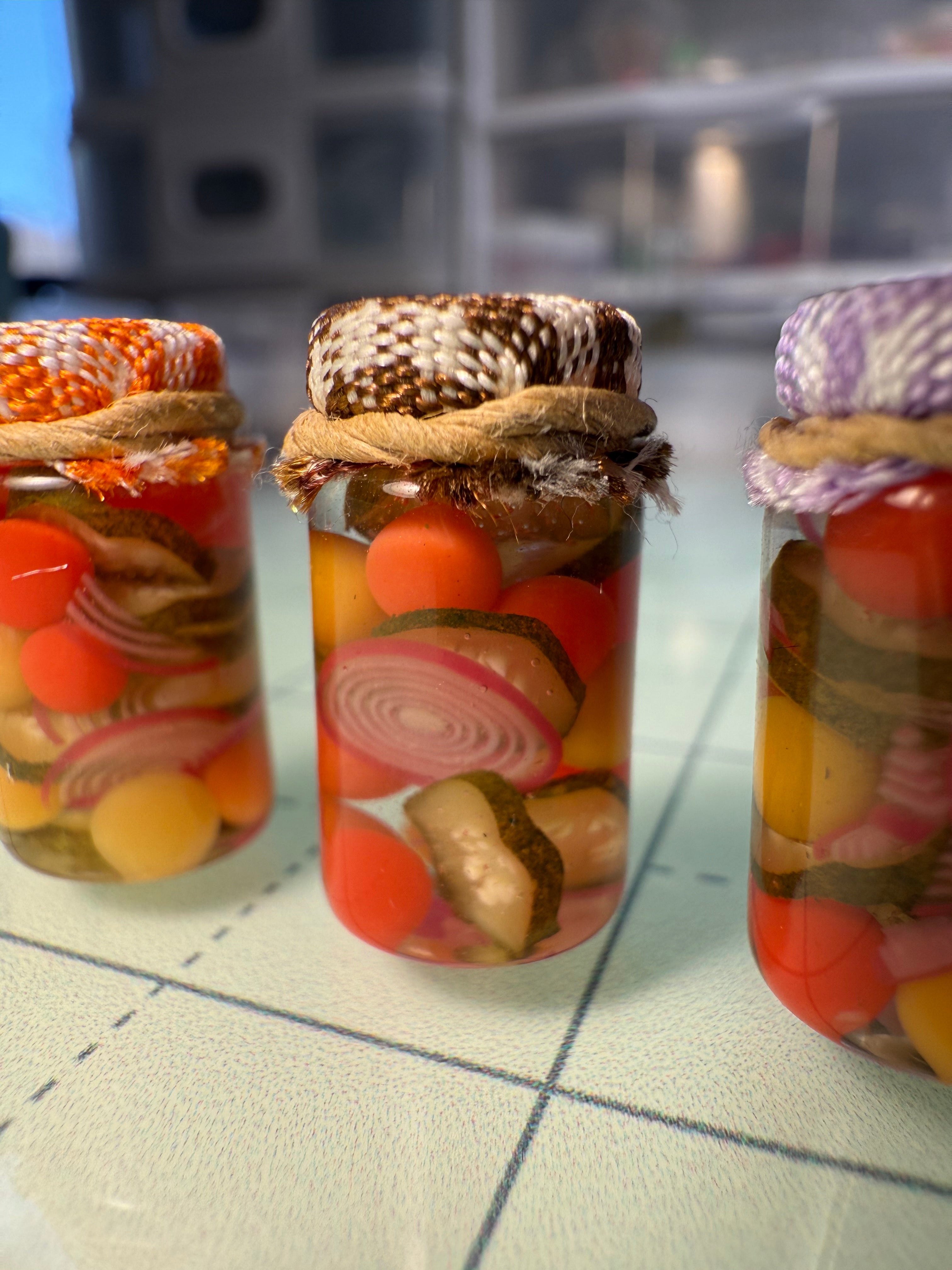 Pickled Summer Salad Jar Earrings