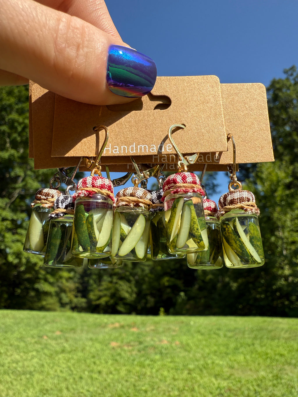 Pickle Spears Jar Earrings