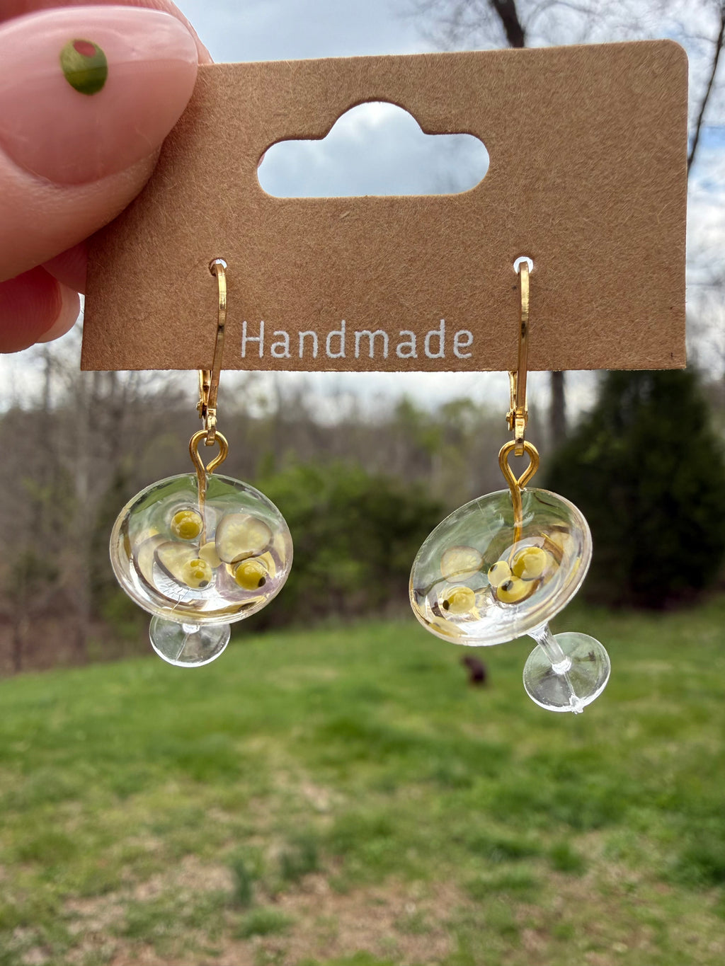 Spicy Dirty Martini Earrings