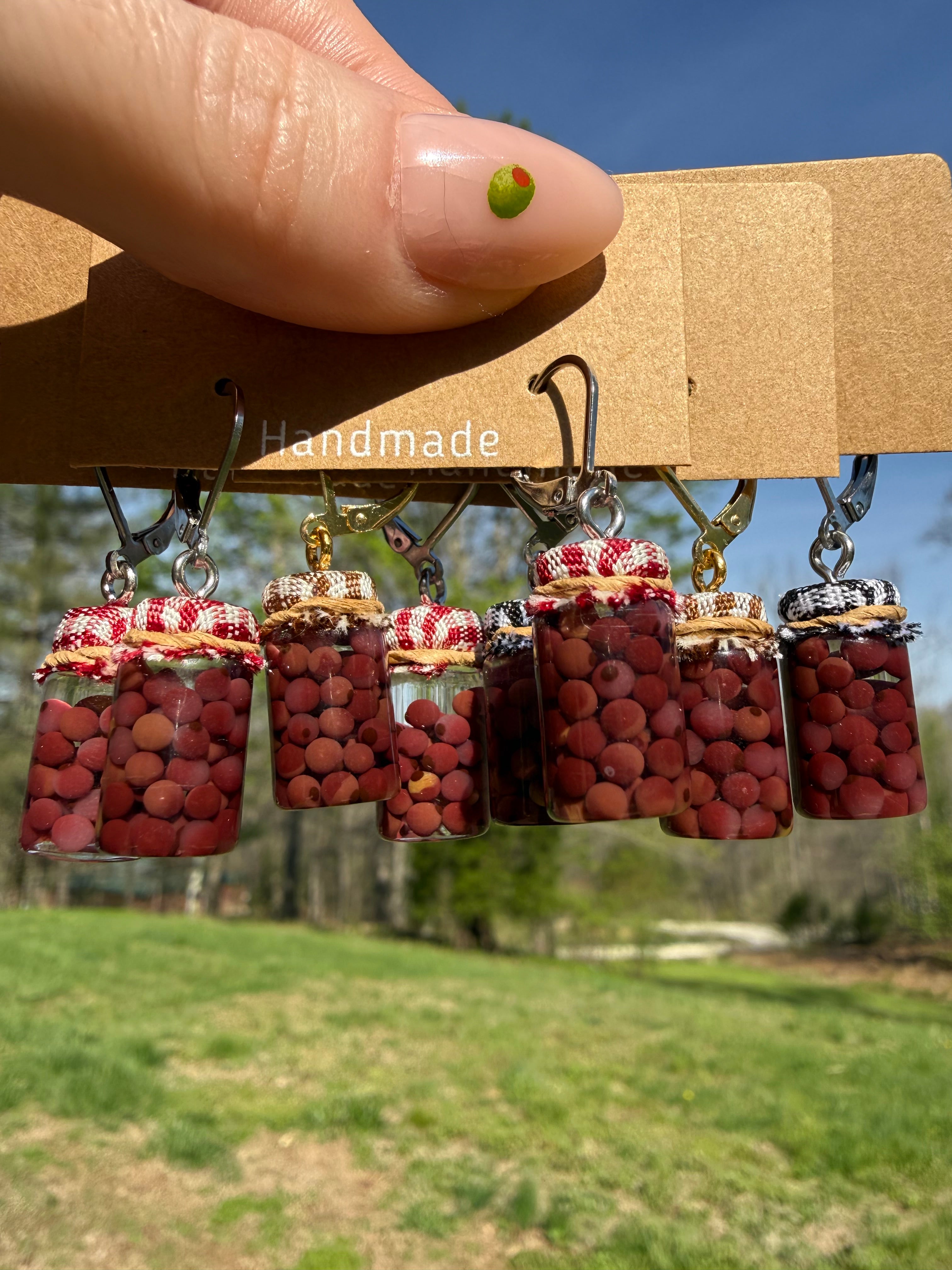 Kalamata Olives Jar Earrings