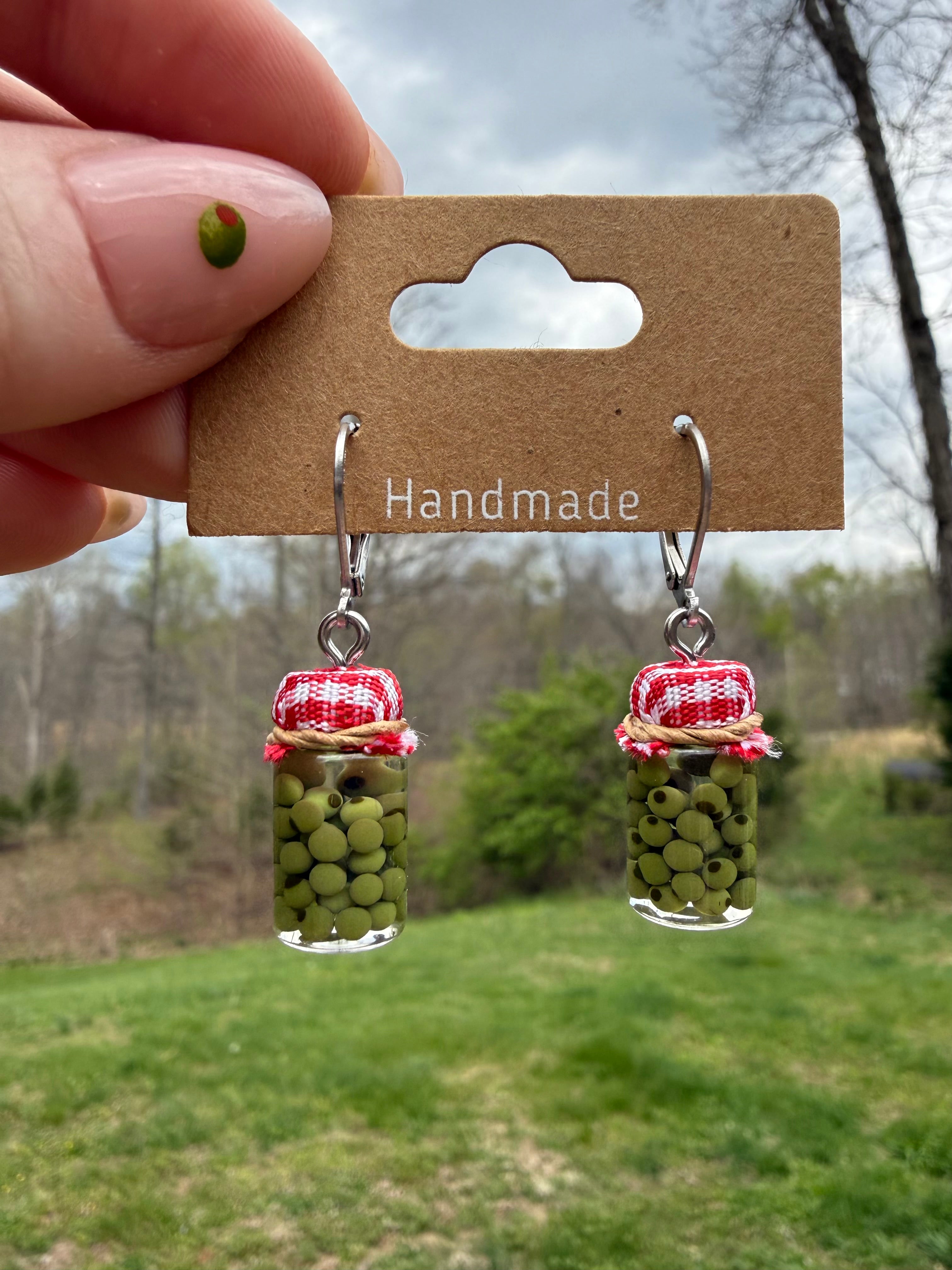 Castelvetrano Olives Jar Earrings