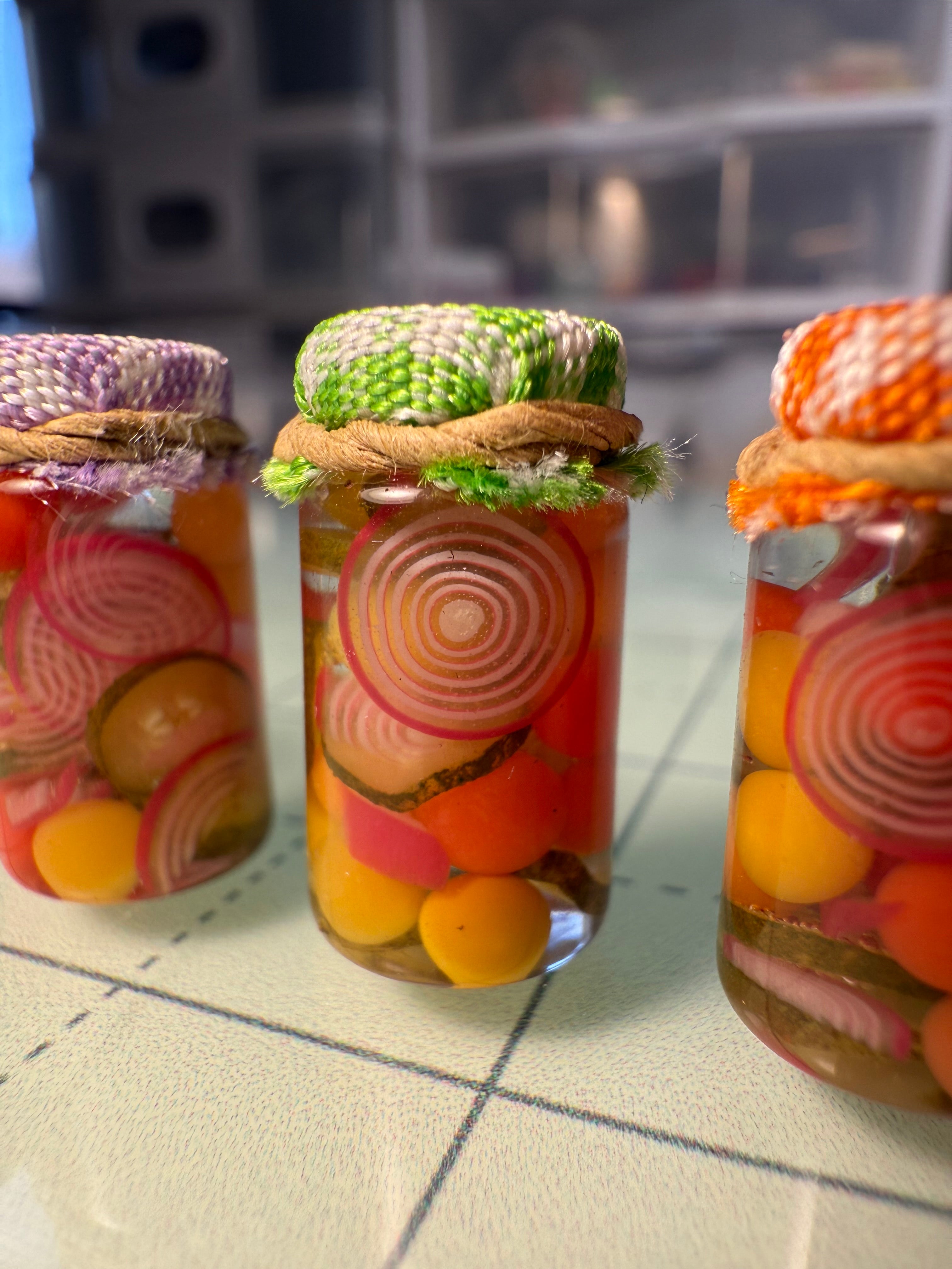 Pickled Summer Salad Jar Earrings
