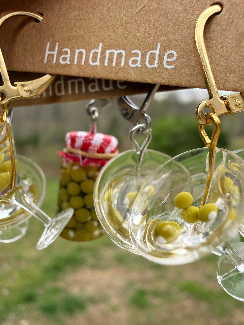 Bleu Cheese Dirty Martini Earrings