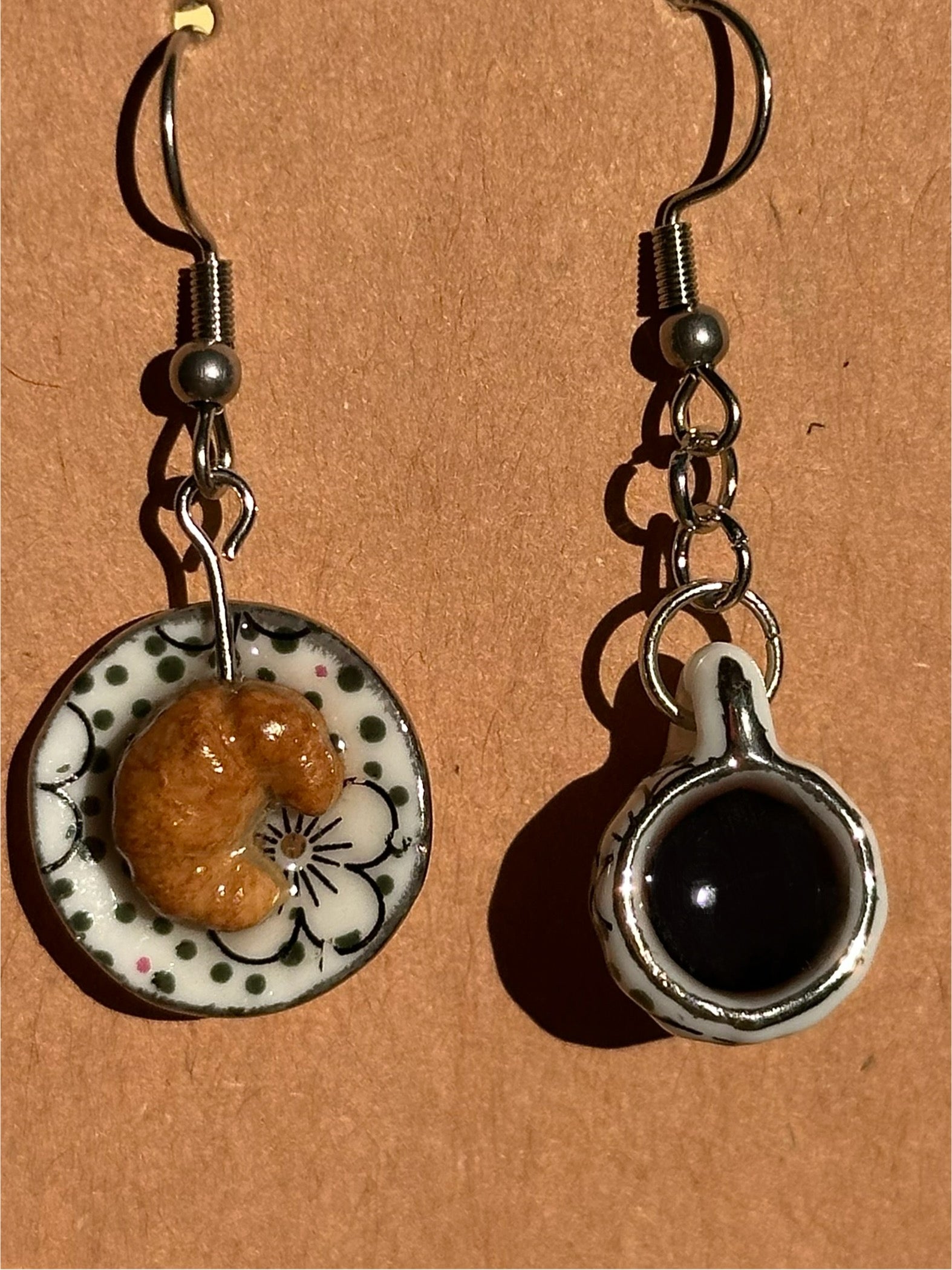 Coffee & Croissant Earrings