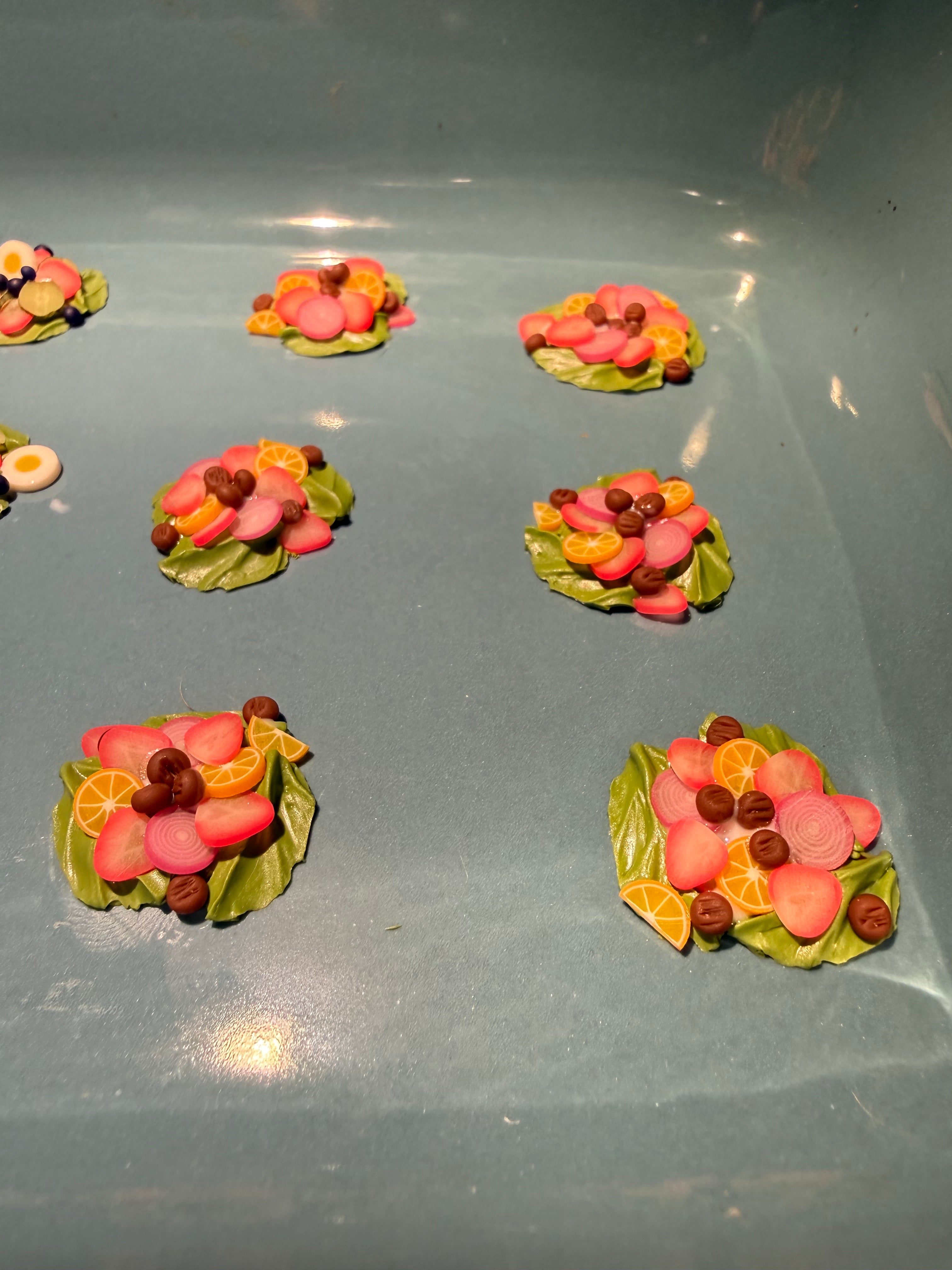 Strawberry Salad Plate Earrings