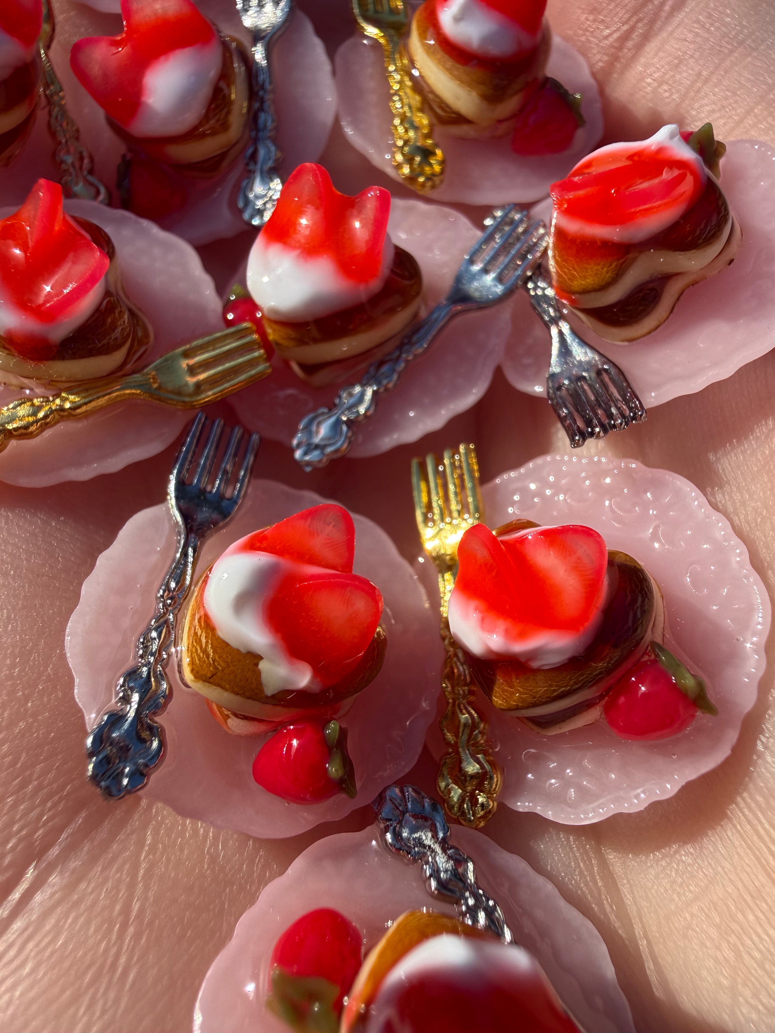 Strawberry Pancakes & Milk Earrings