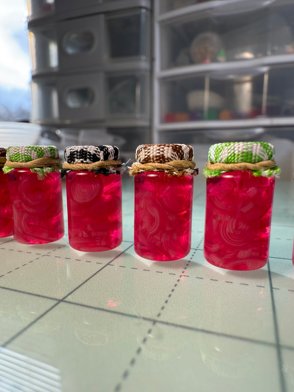Pickled Red Onion Jar Earrings