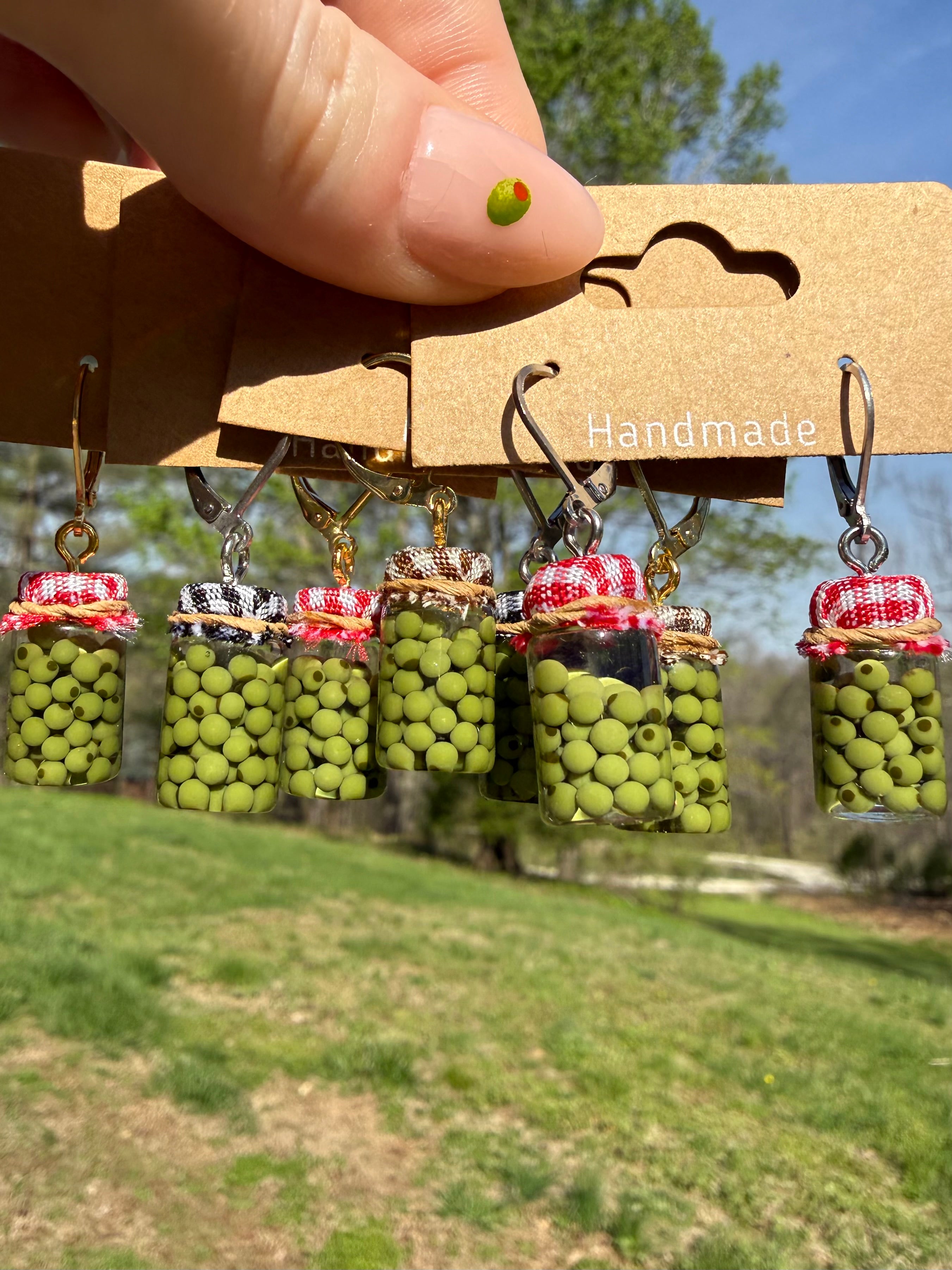 Castelvetrano Olives Jar Earrings