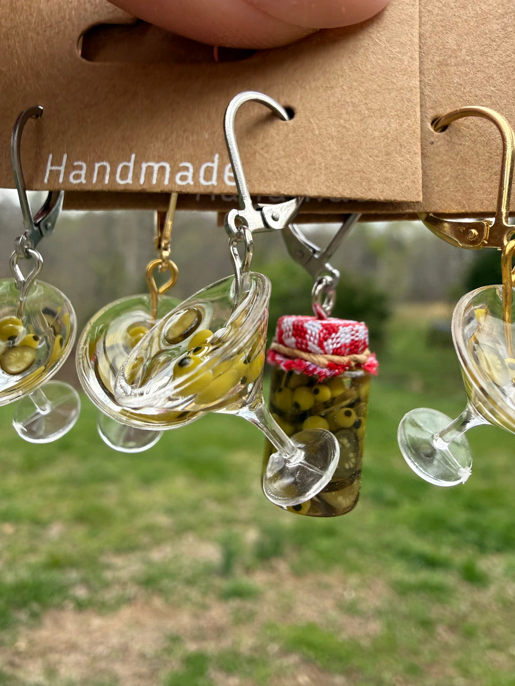 Spicy Dirty Martini Earrings