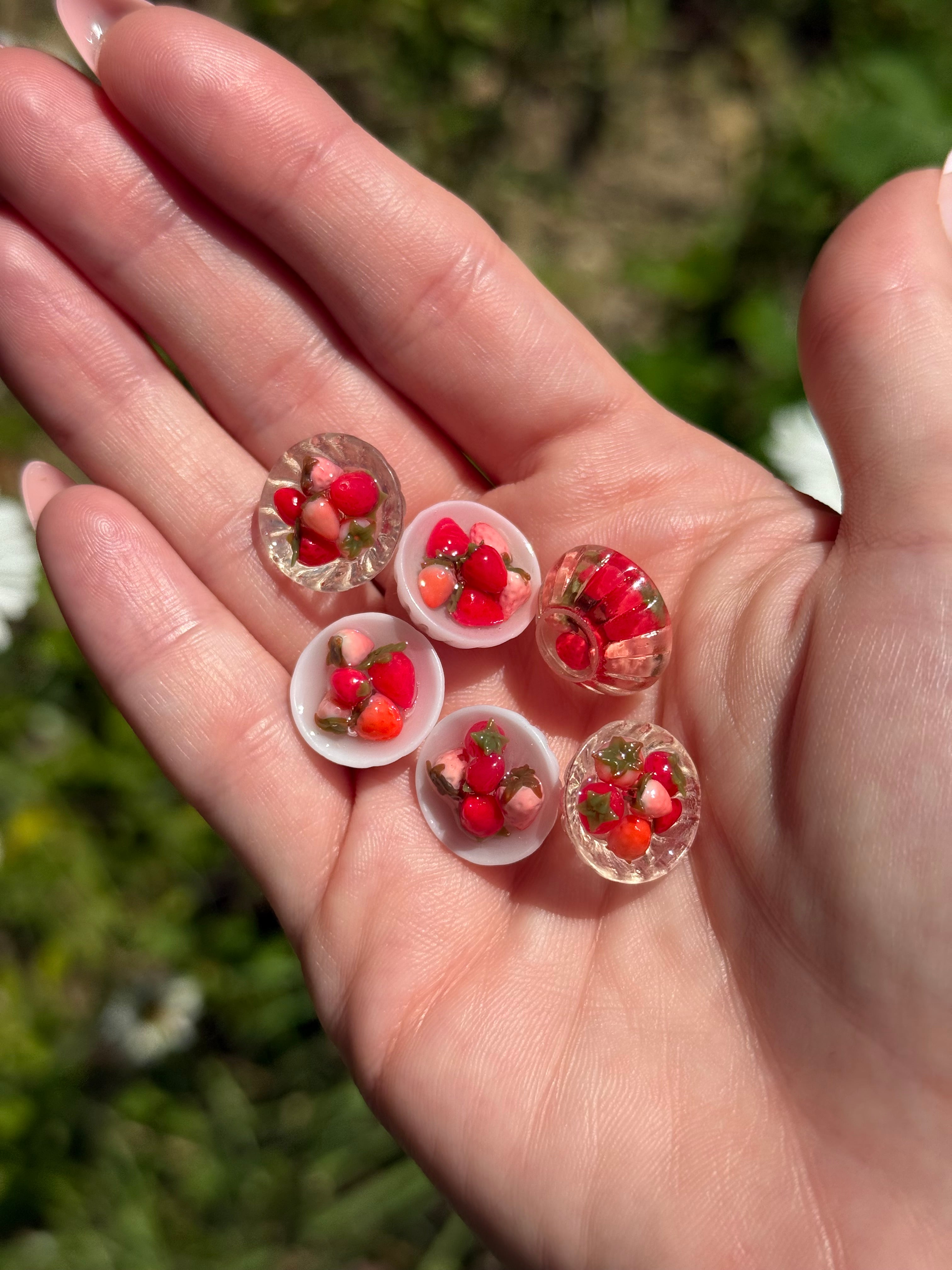 Strawberry Bowls Stud Earrings