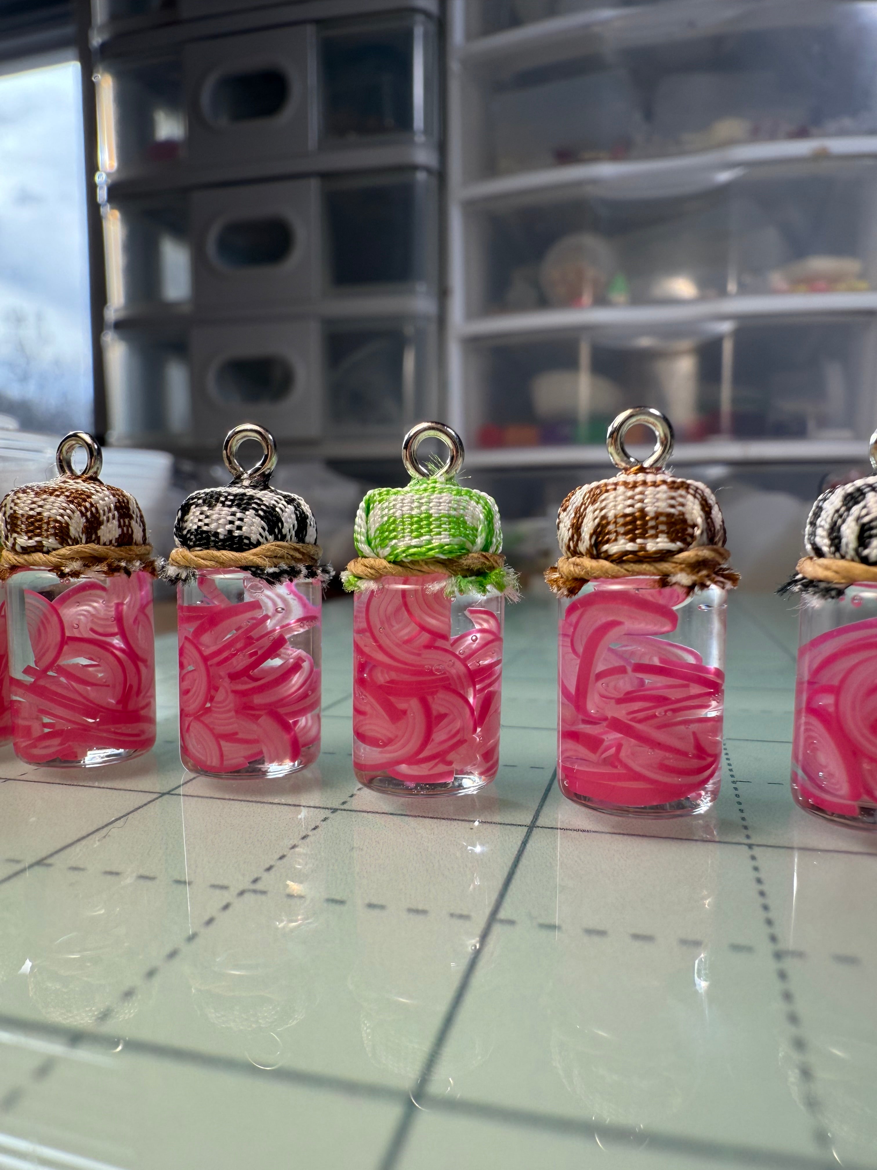 Pickled Red Onion Jar Earrings