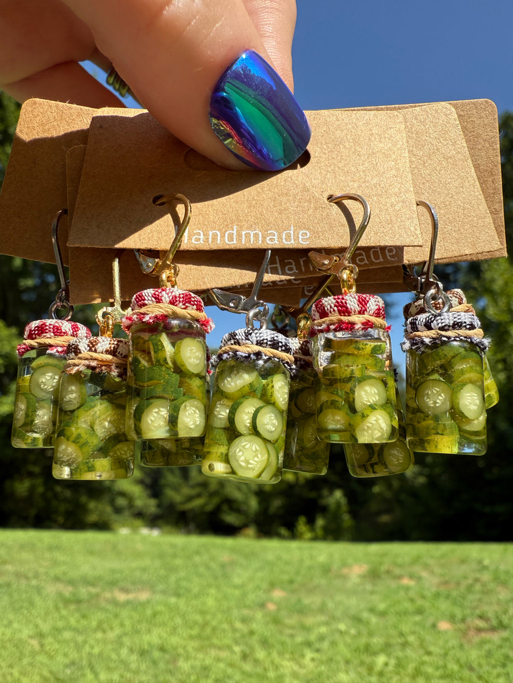 Pickle Chips Jar Earrings