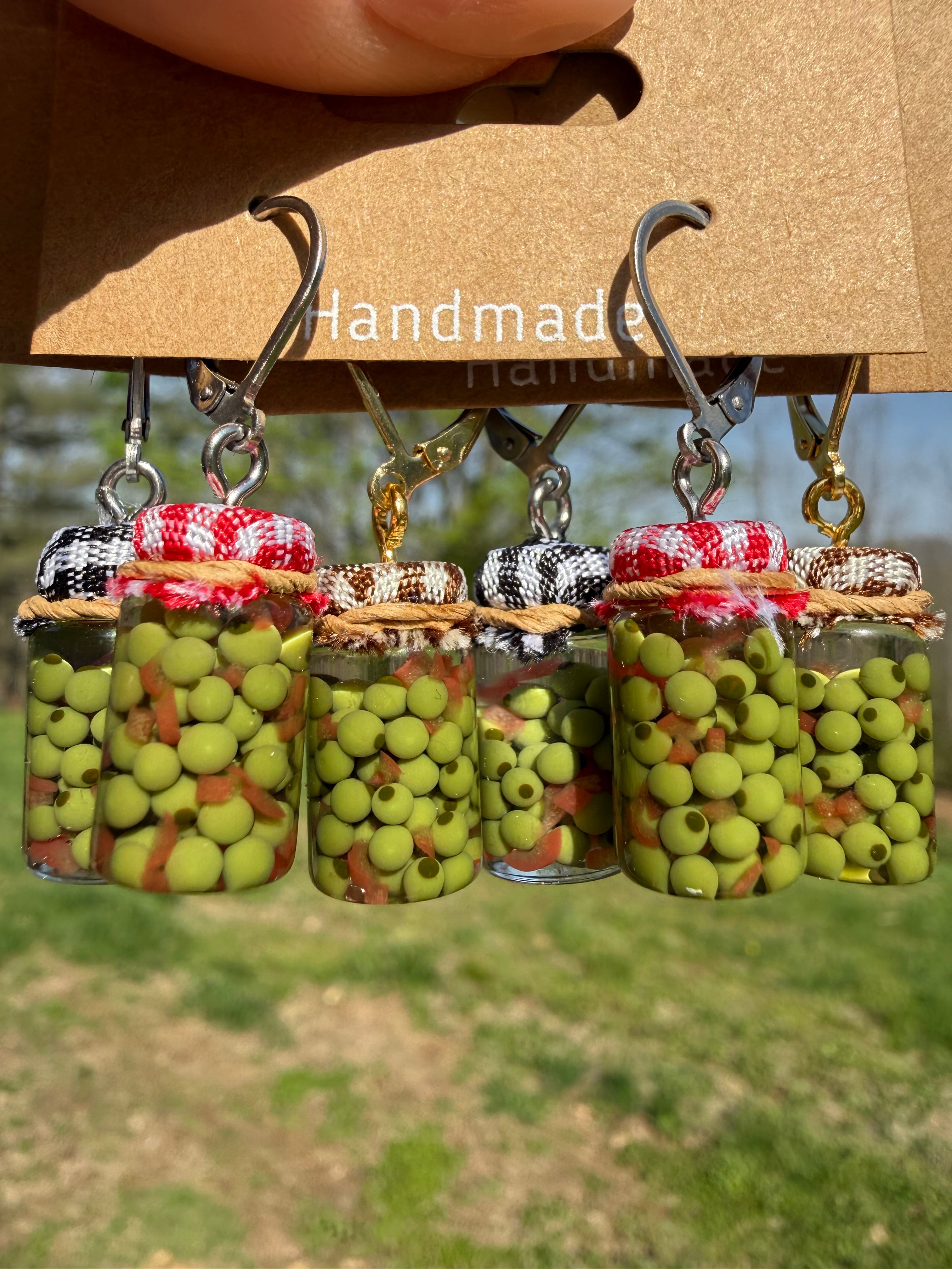 Castelvetrano Olives Jar Earrings