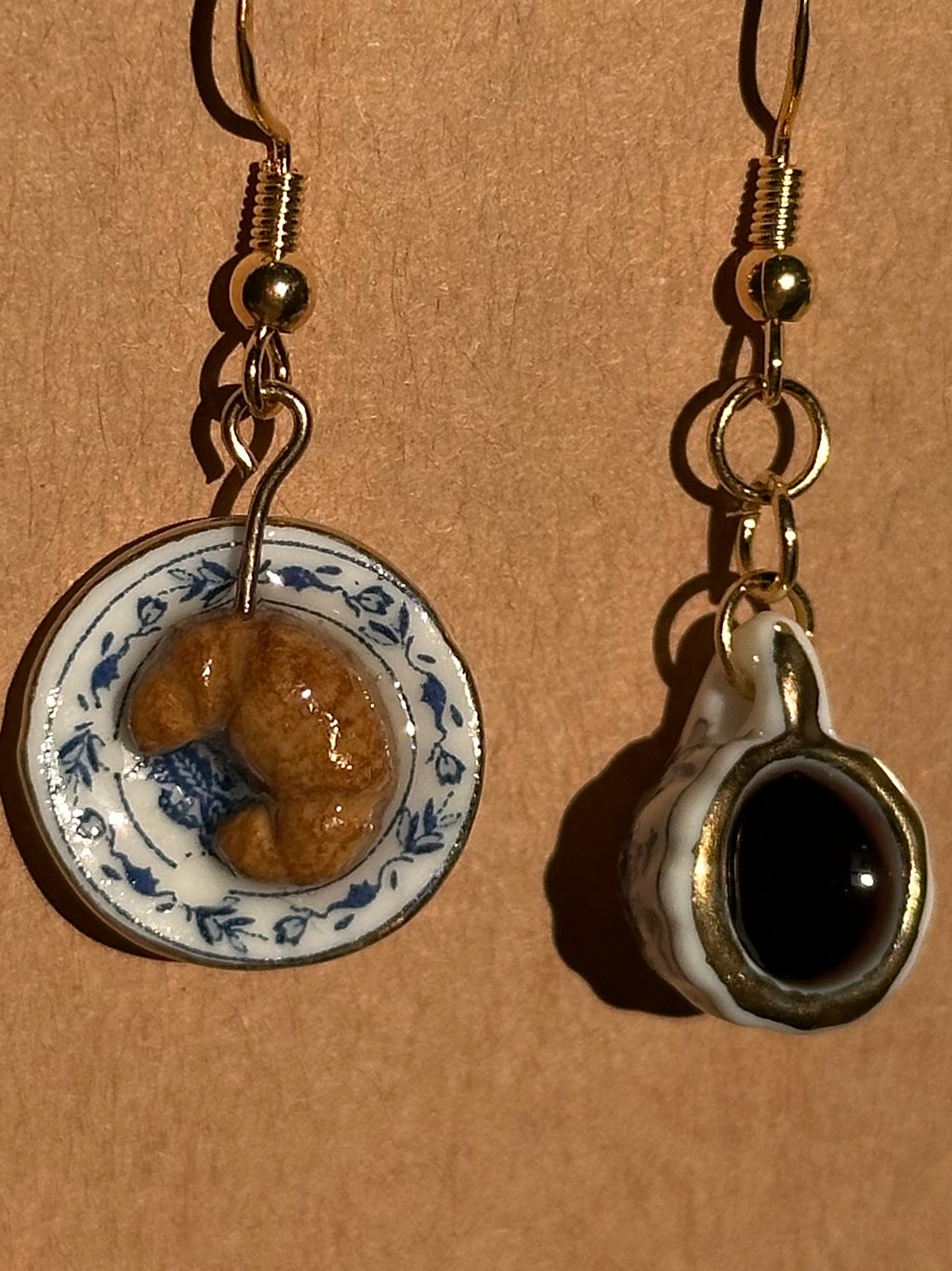 Coffee & Croissant Earrings