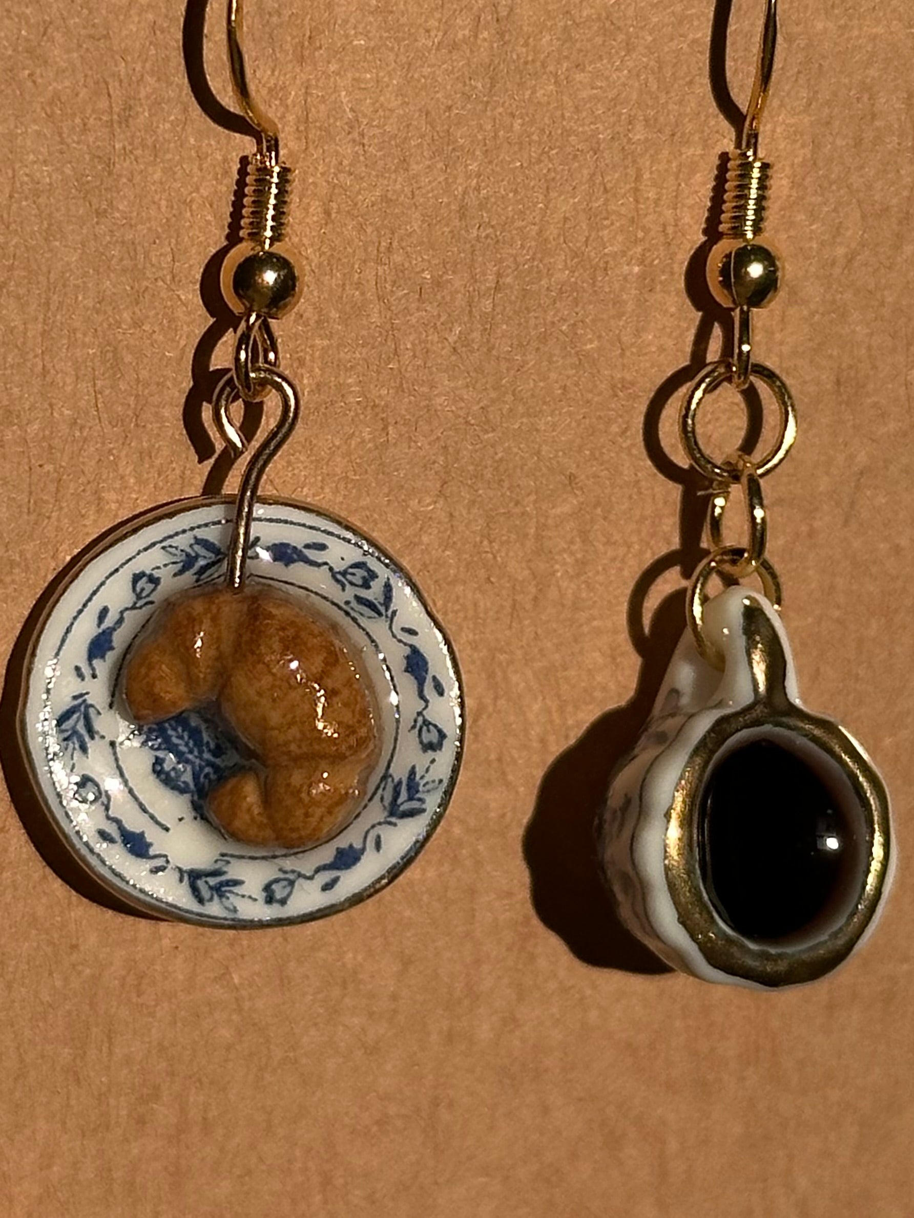 Coffee & Croissant Earrings