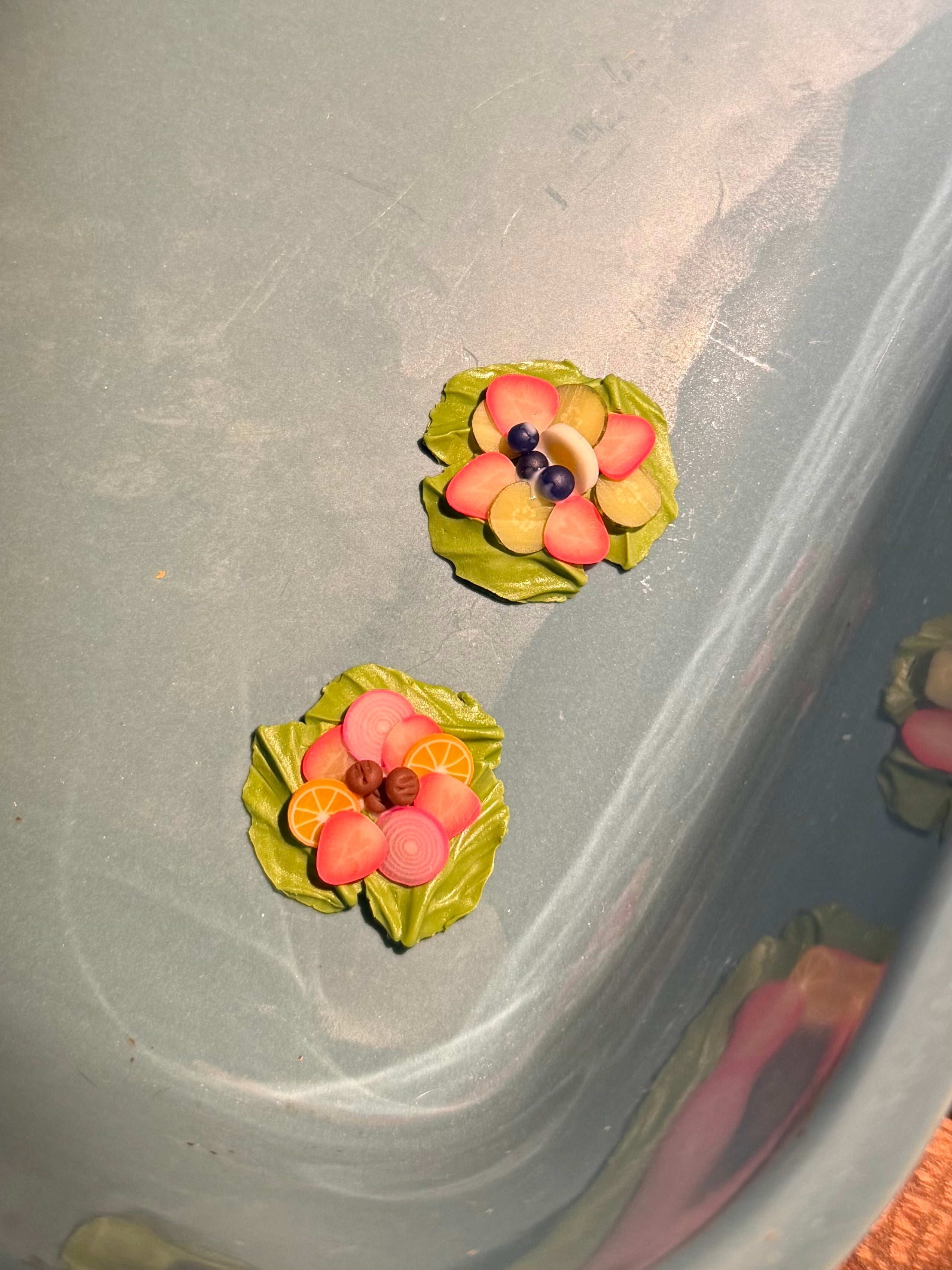 Strawberry Salad Plate Earrings