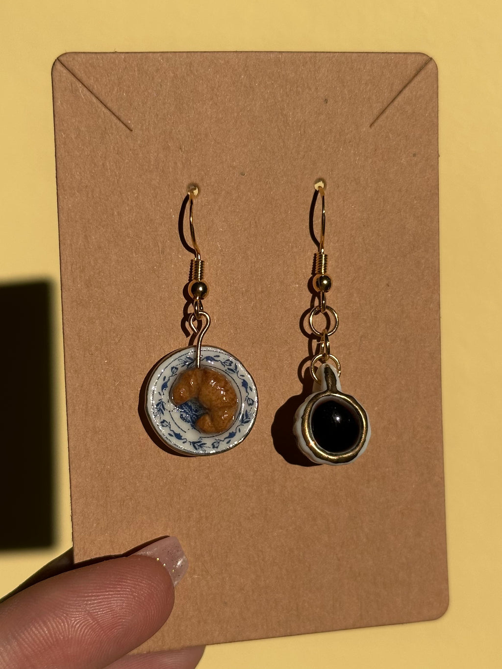 Coffee & Croissant Earrings