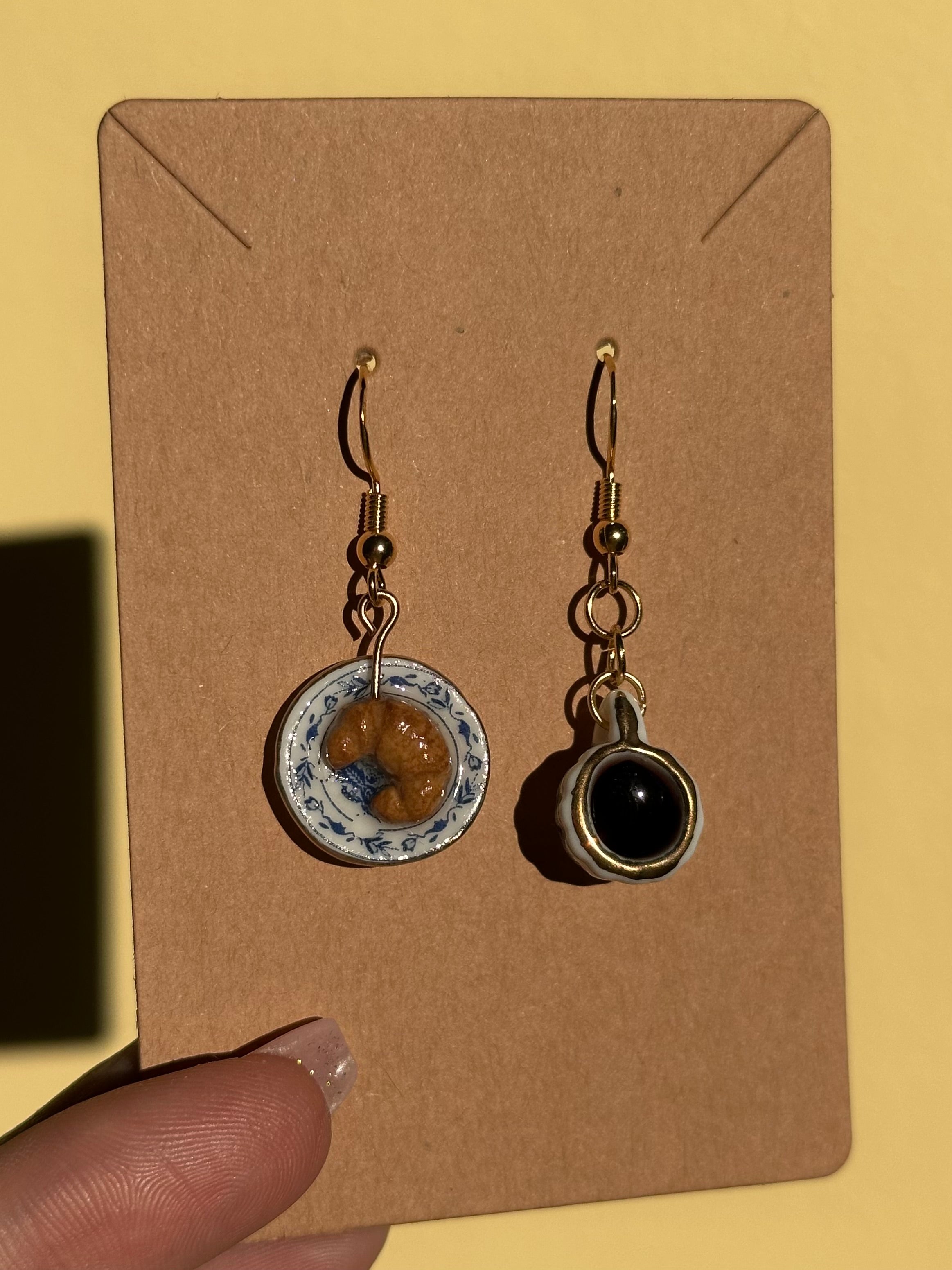 Coffee & Croissant Earrings