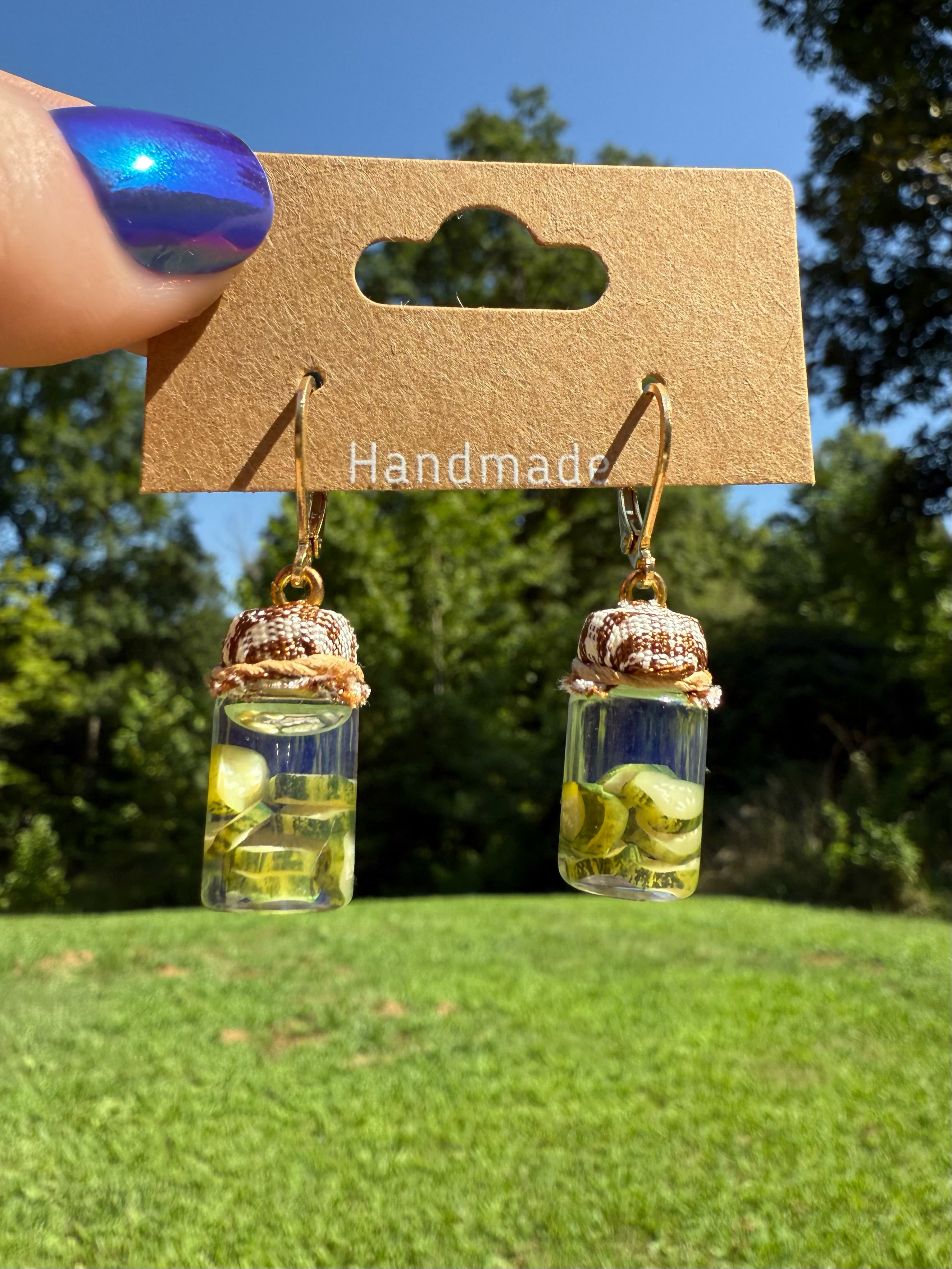 Pickle Chips Jar Earrings