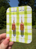 Pickled Watermelon Jar Earrings