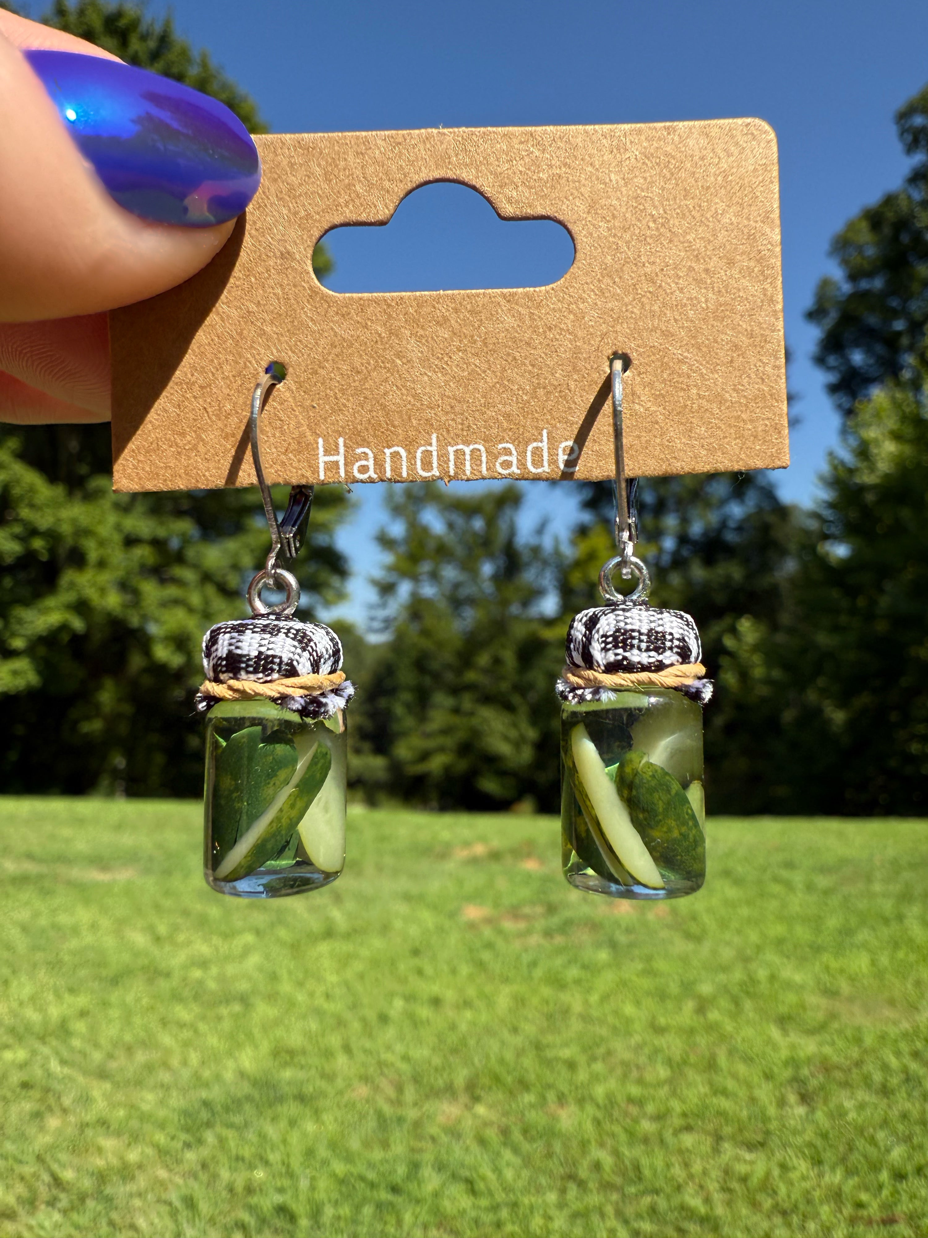 Pickle Spears Jar Earrings