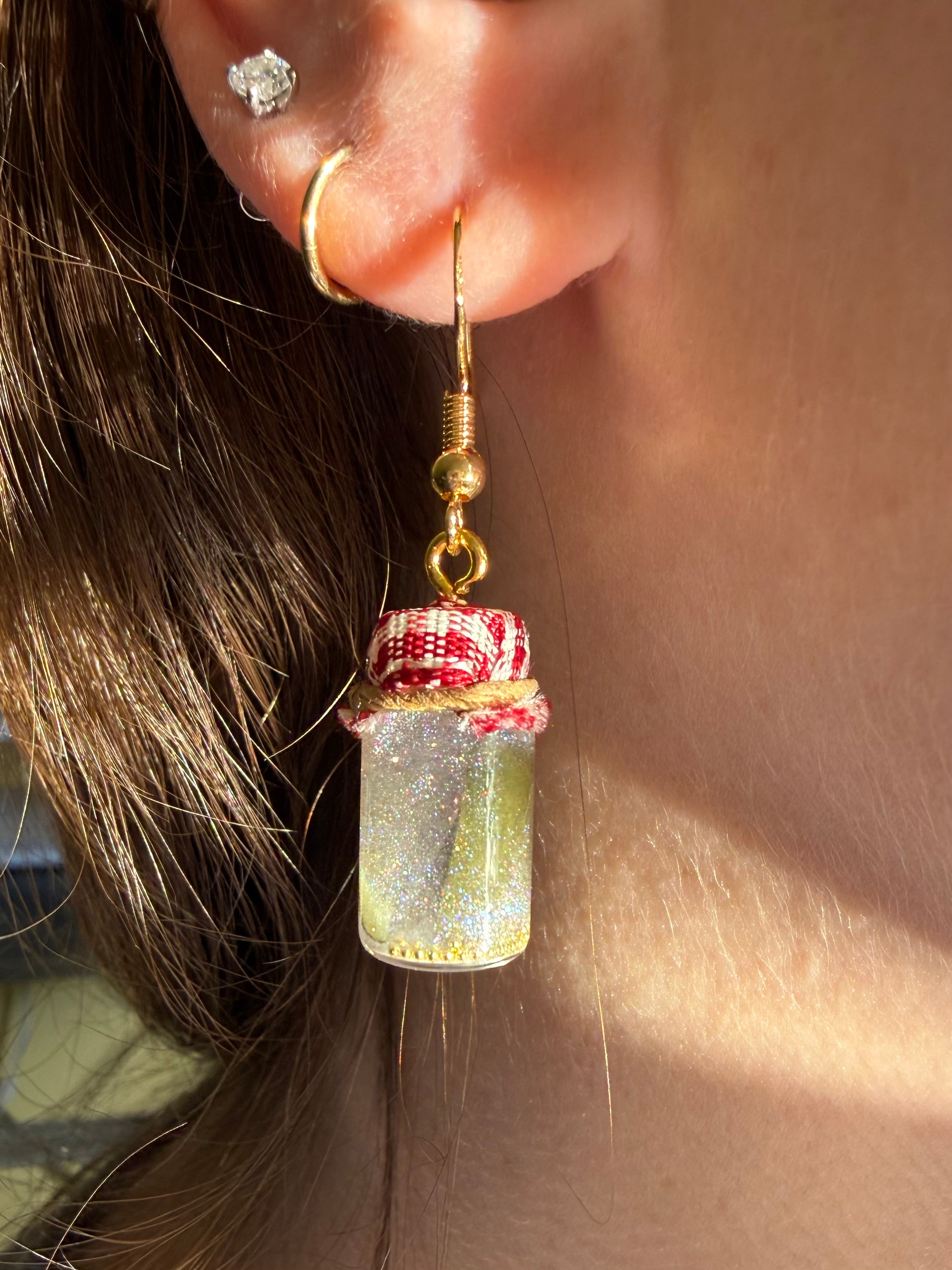 Pretty Pickles Jar Earrings