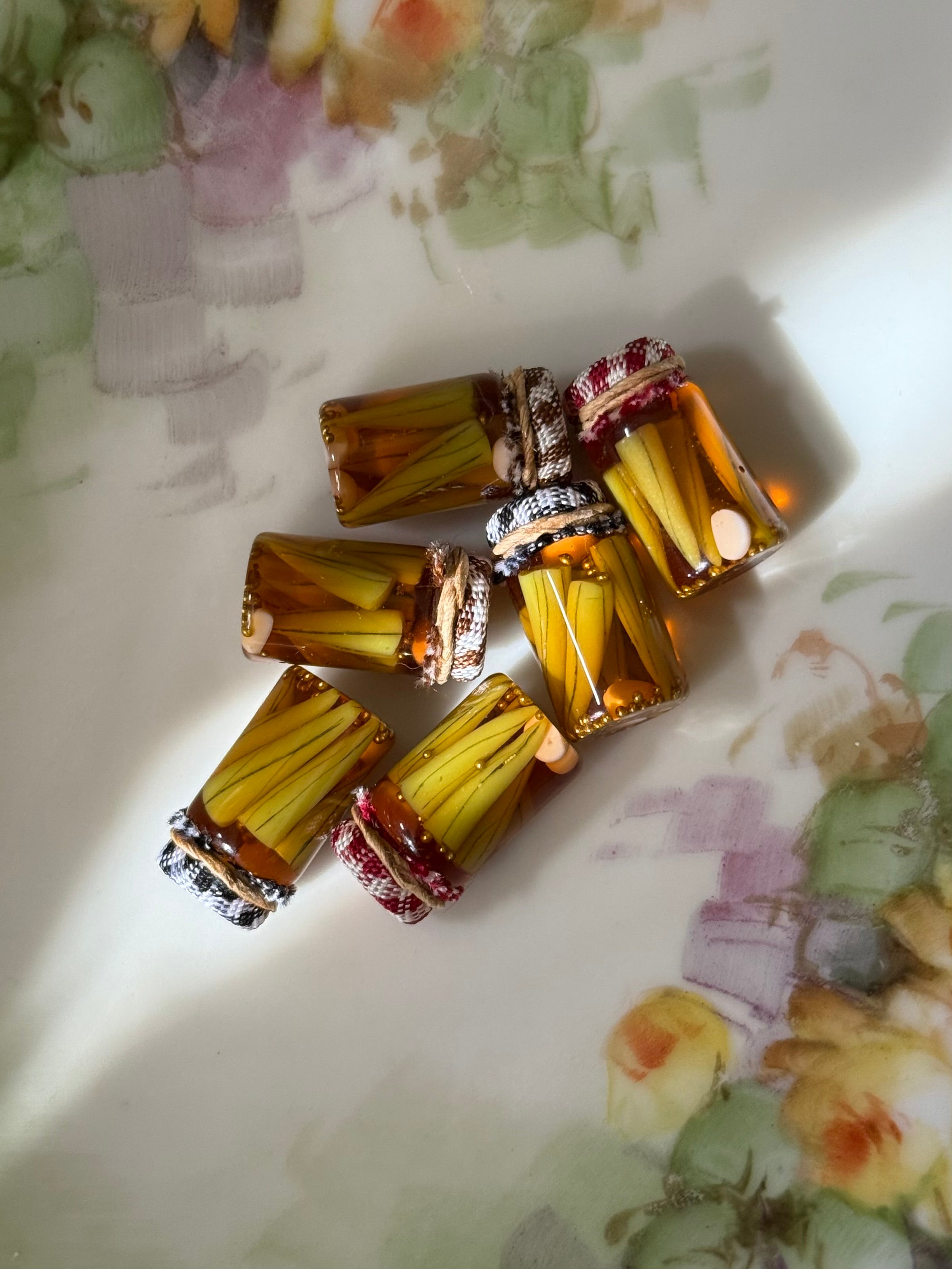 Pickled Okra Jar Earrings