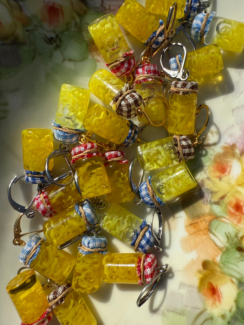 Banana Pepper Slices Jar Earrings