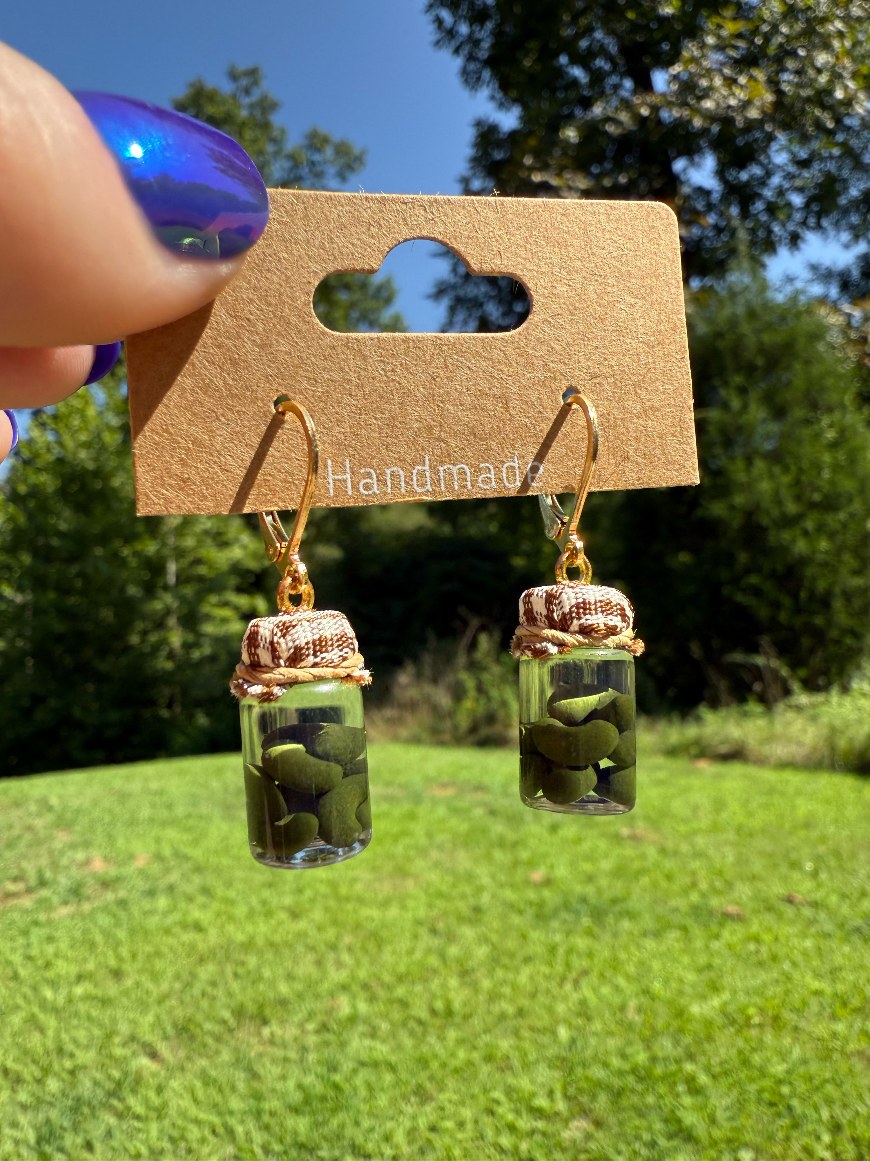 Gherkins Pickles Jar Earrings