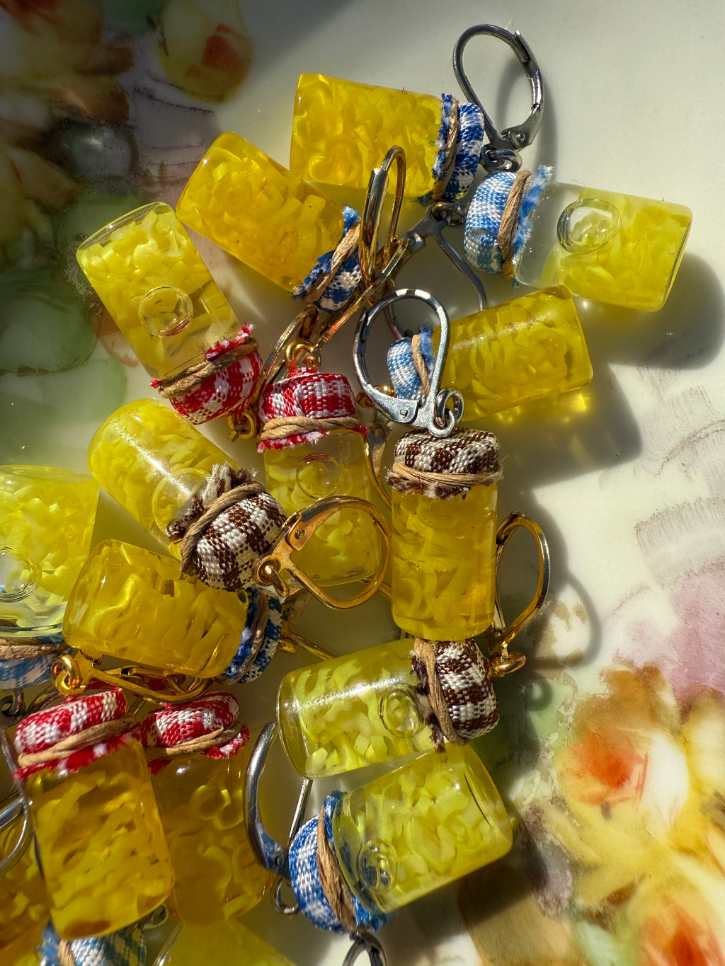 Banana Pepper Slices Jar Earrings