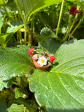 Potted Strawberry Plant Earrings