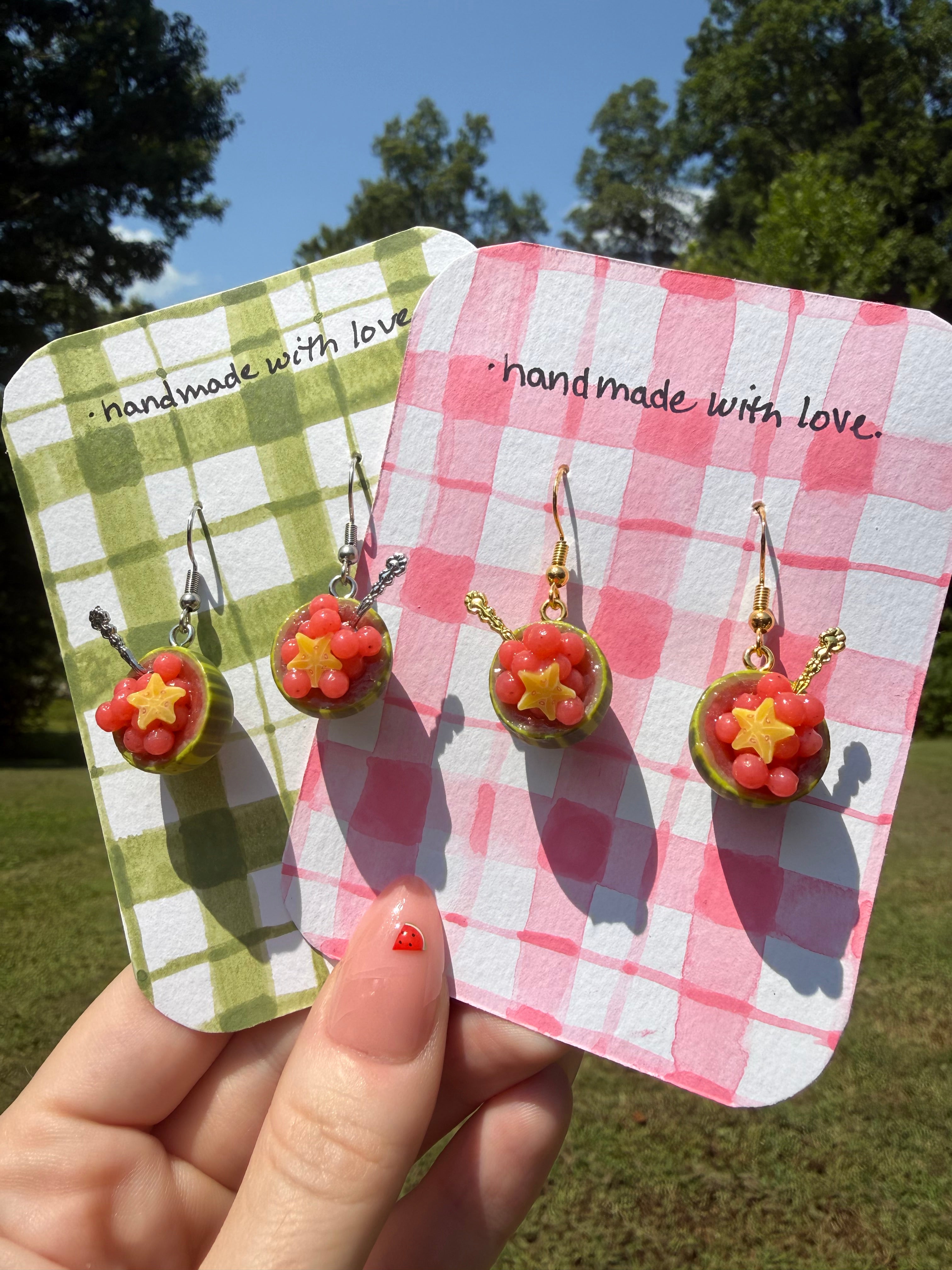 Watermelon Bowl Earrings