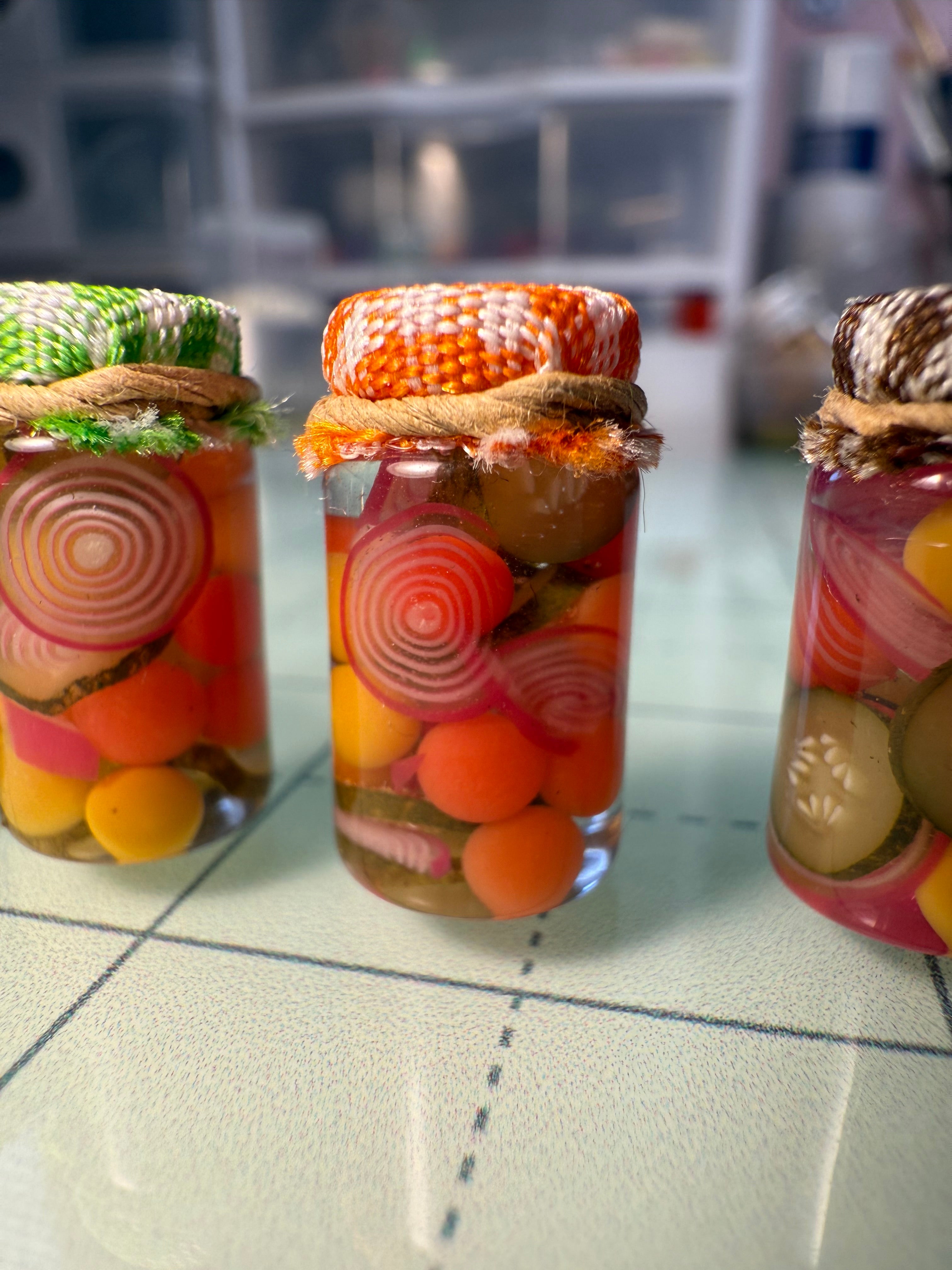 Pickled Summer Salad Jar Earrings