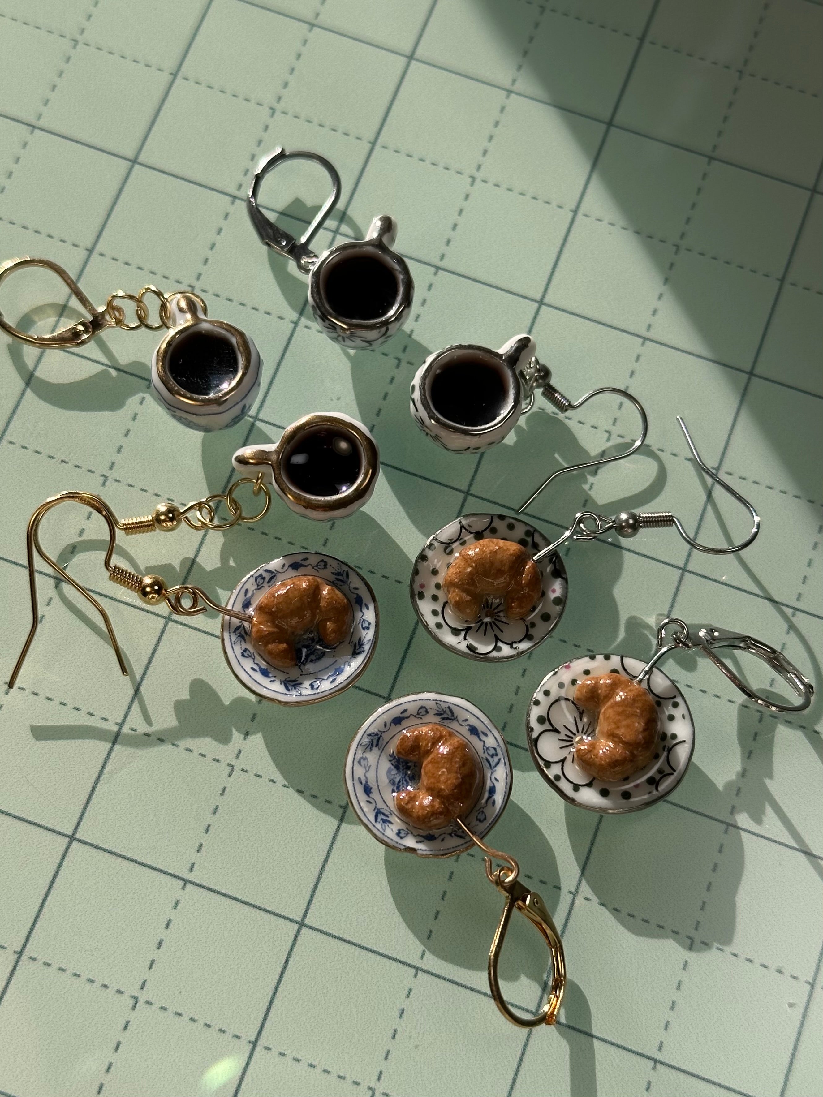 Coffee & Croissant Earrings