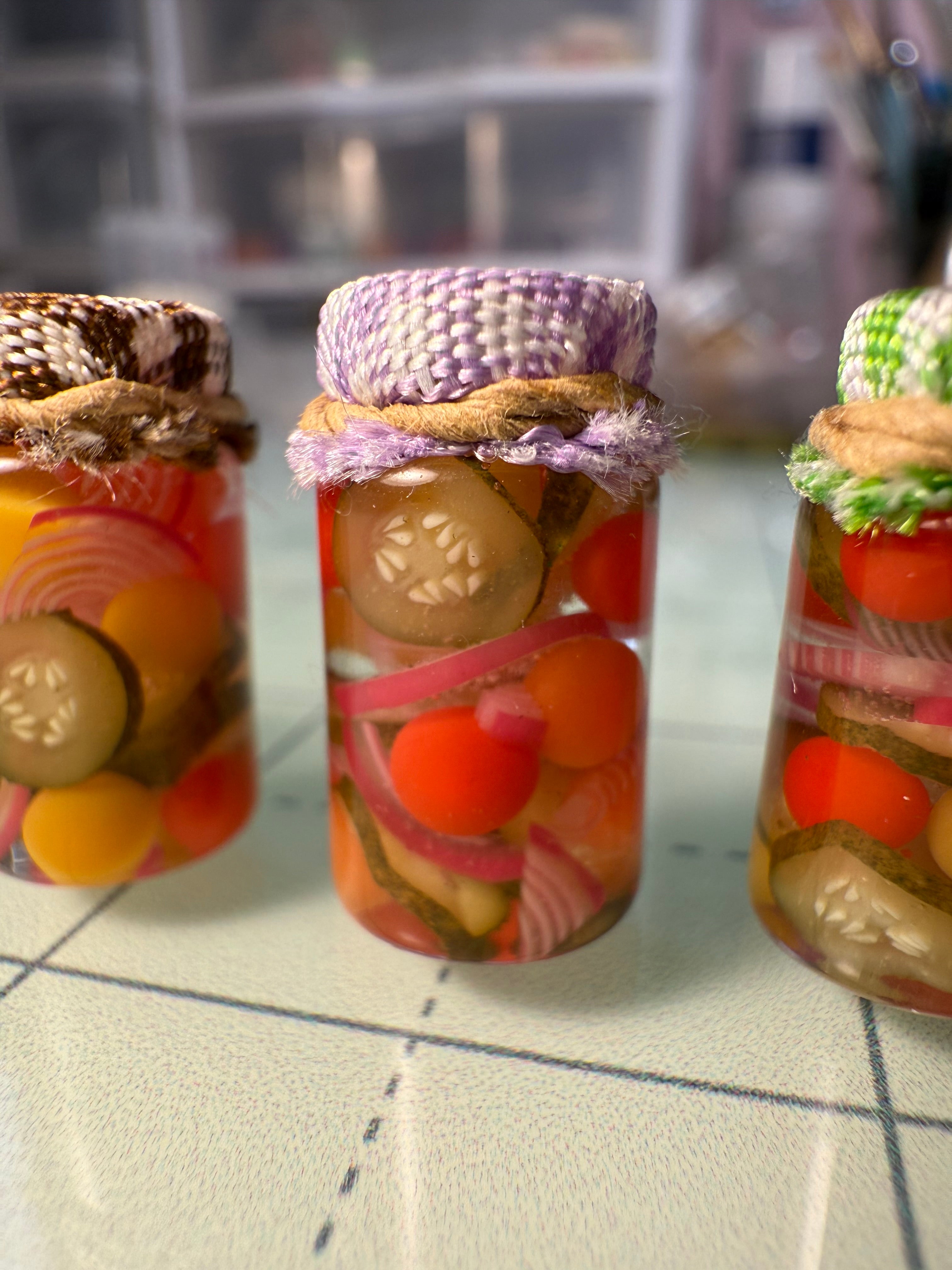 Pickled Summer Salad Jar Earrings