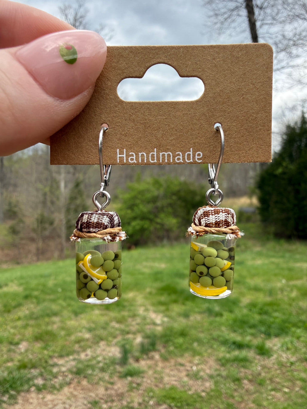 Castelvetrano Olives Jar Earrings