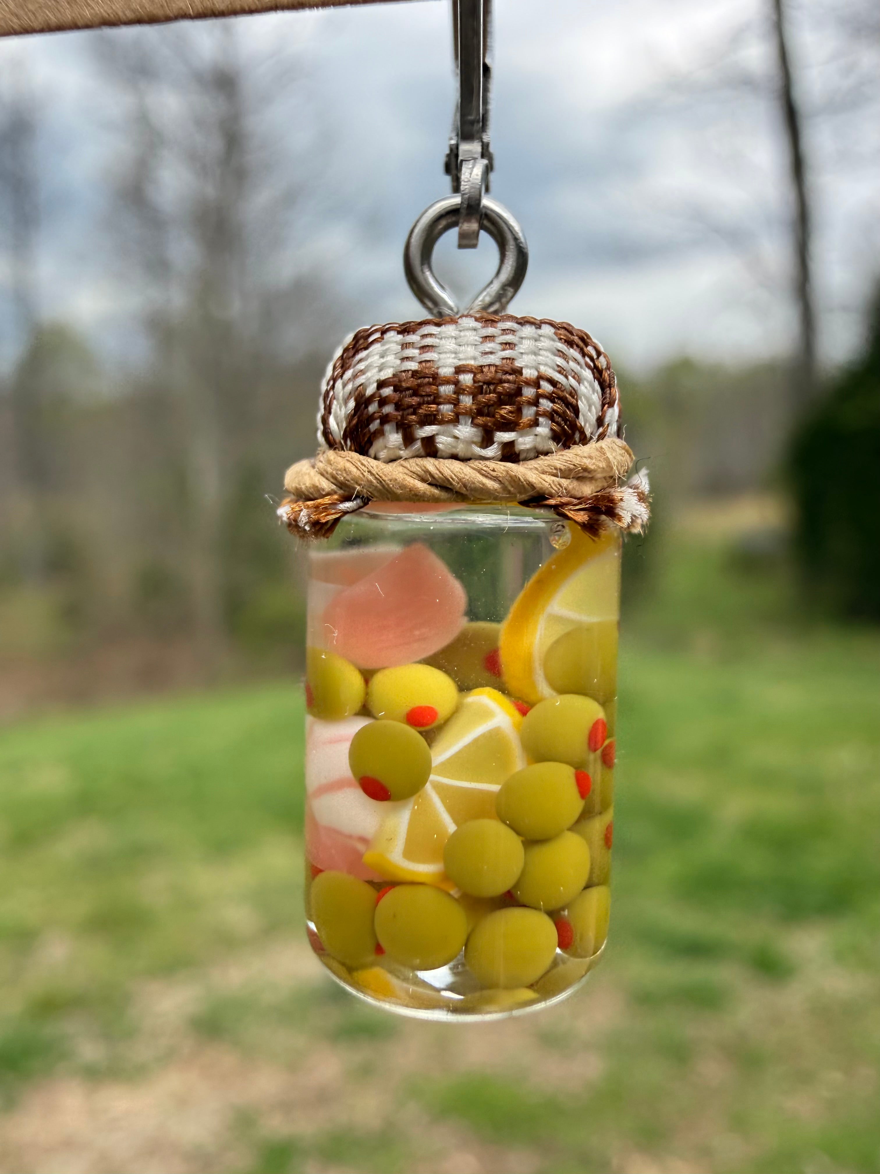 Shrimp & Olive Delight Jar Earrings