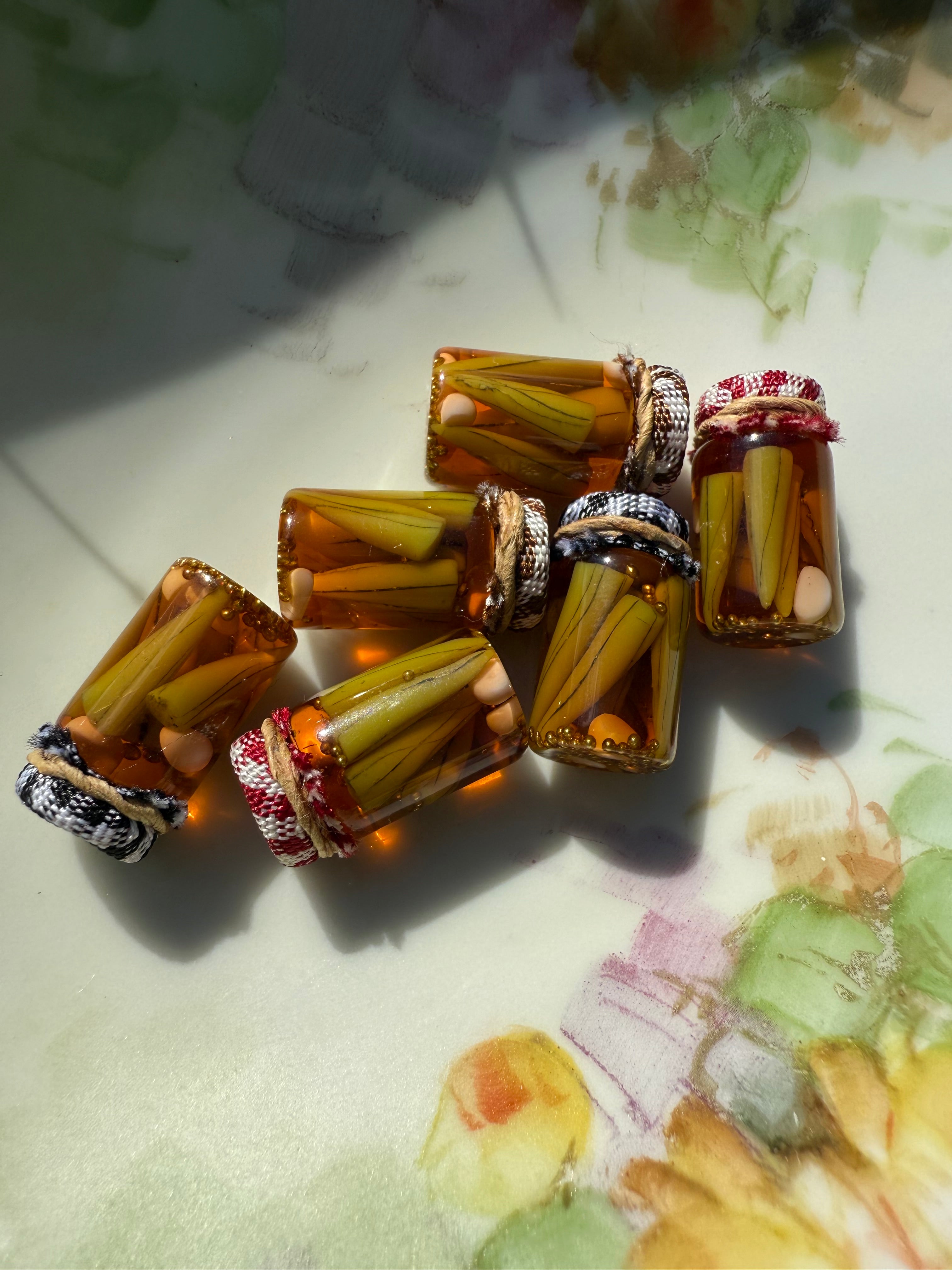 Pickled Okra Jar Earrings