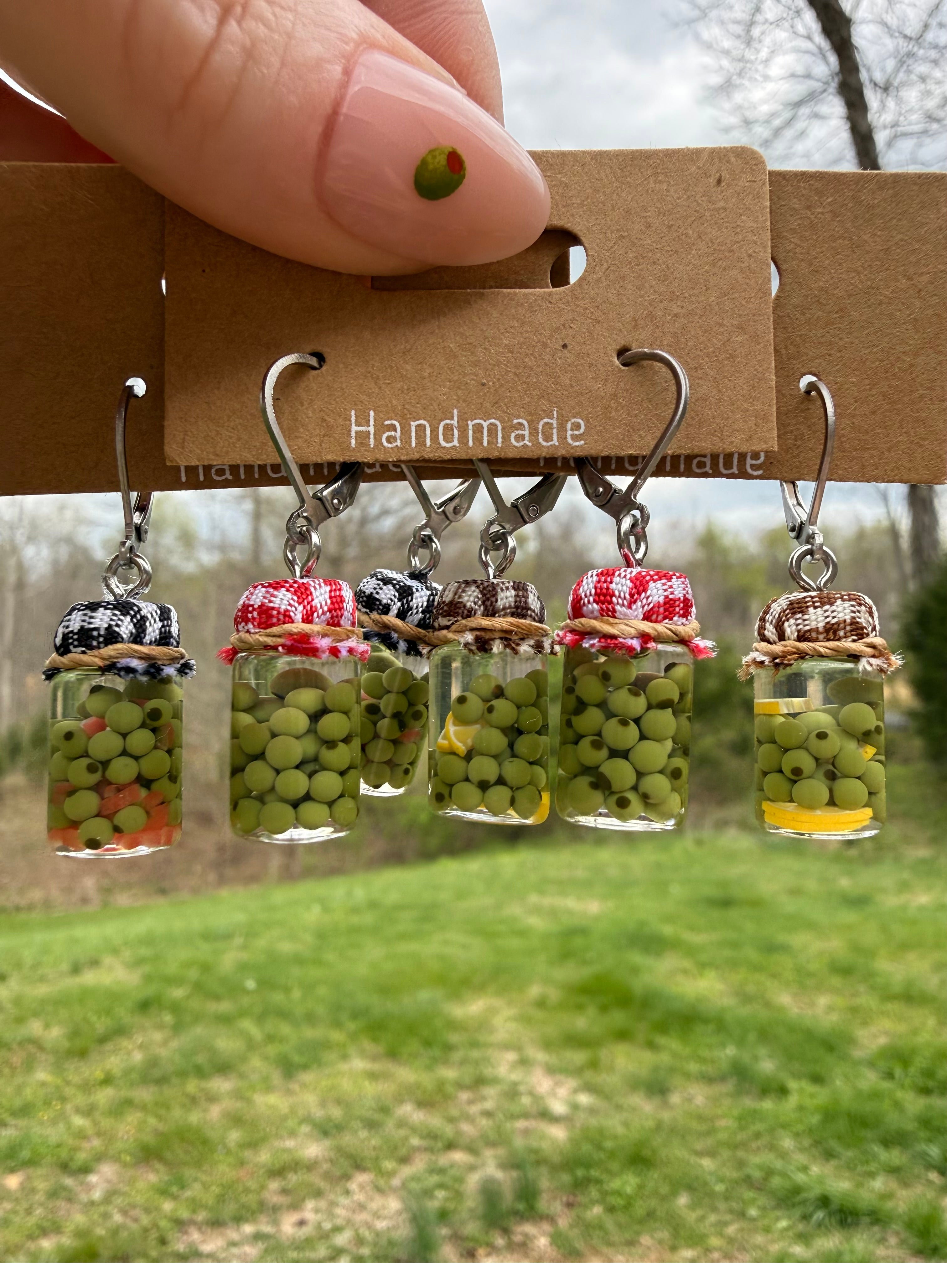 Castelvetrano Olives Jar Earrings