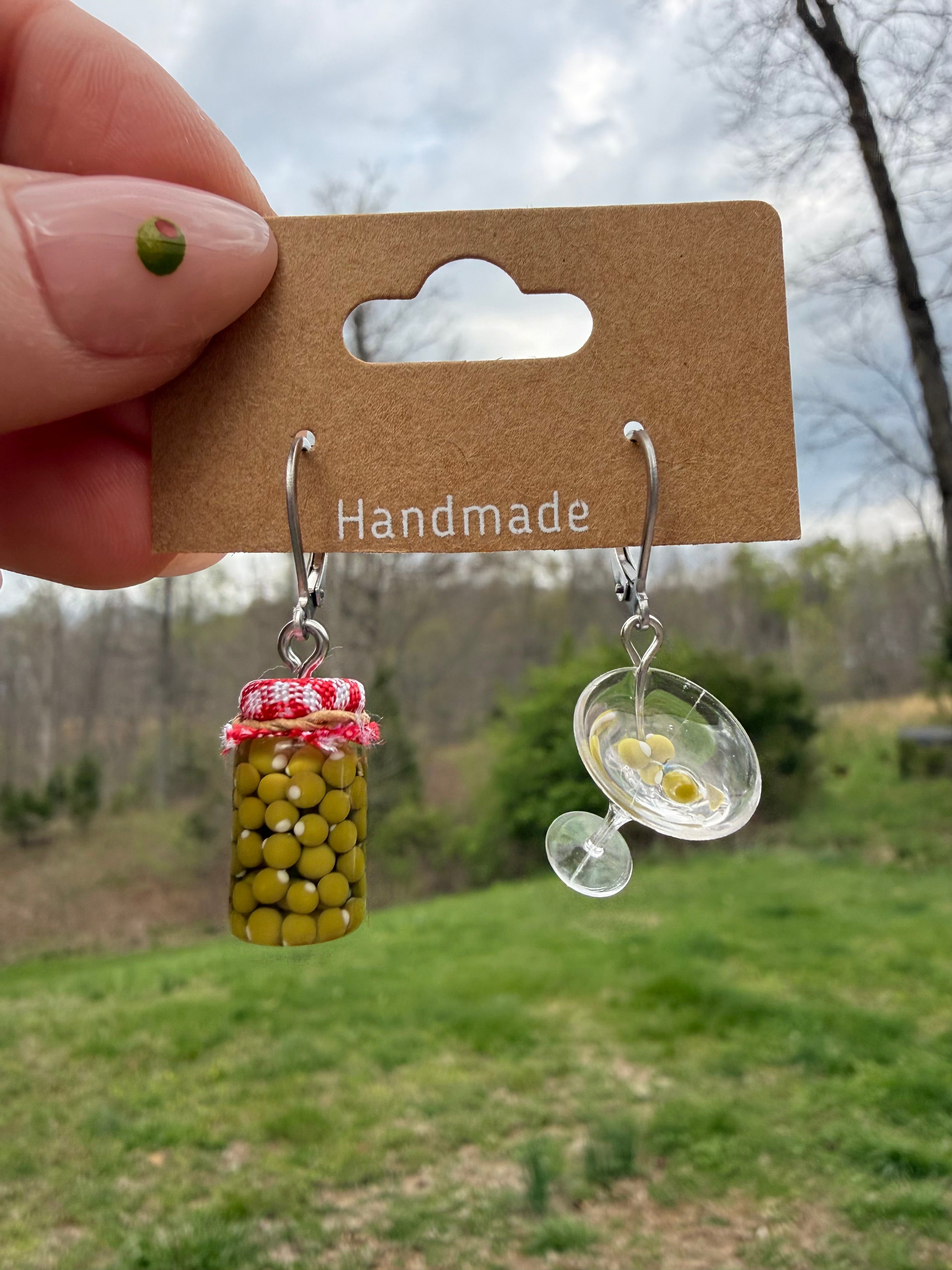 Bleu Cheese Dirty Martini Earrings