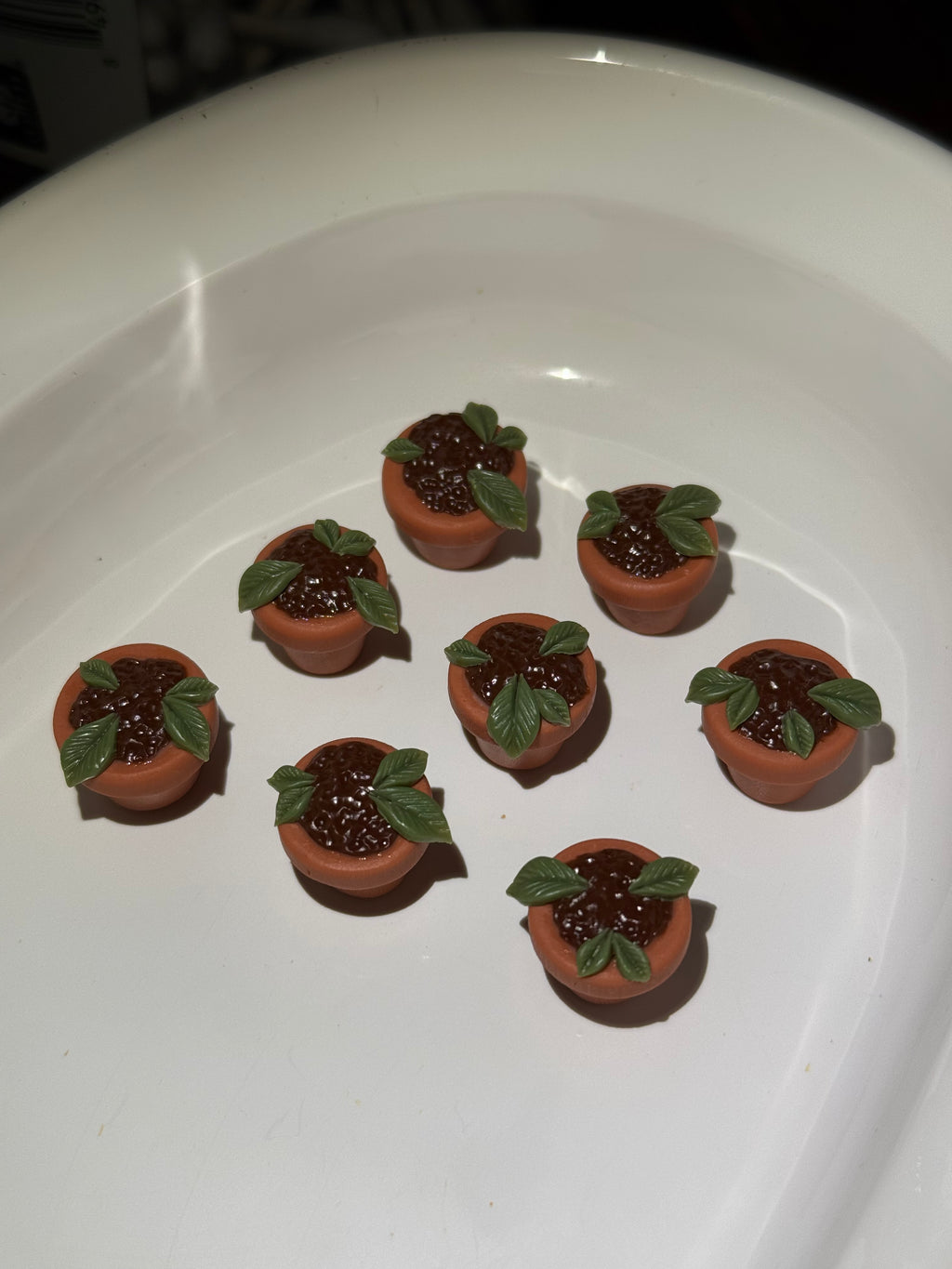 Potted Strawberry Plant Earrings