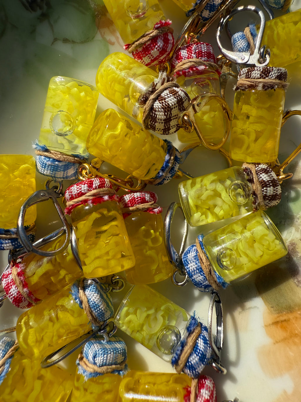 Banana Pepper Slices Jar Earrings